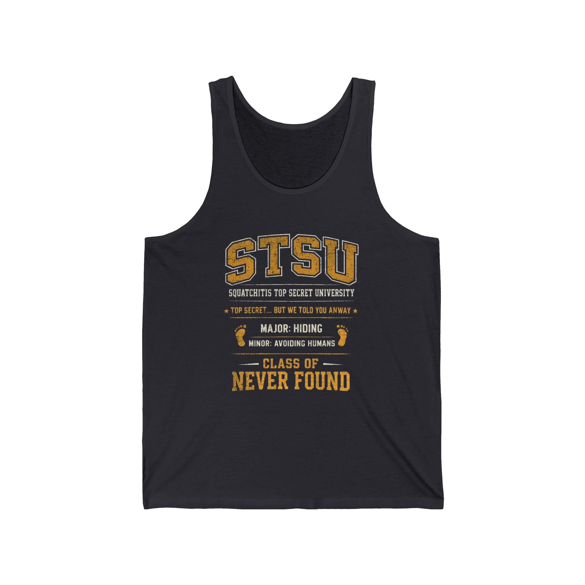 STSU Squatchitis University tank top | Sasquatch College Mascot design