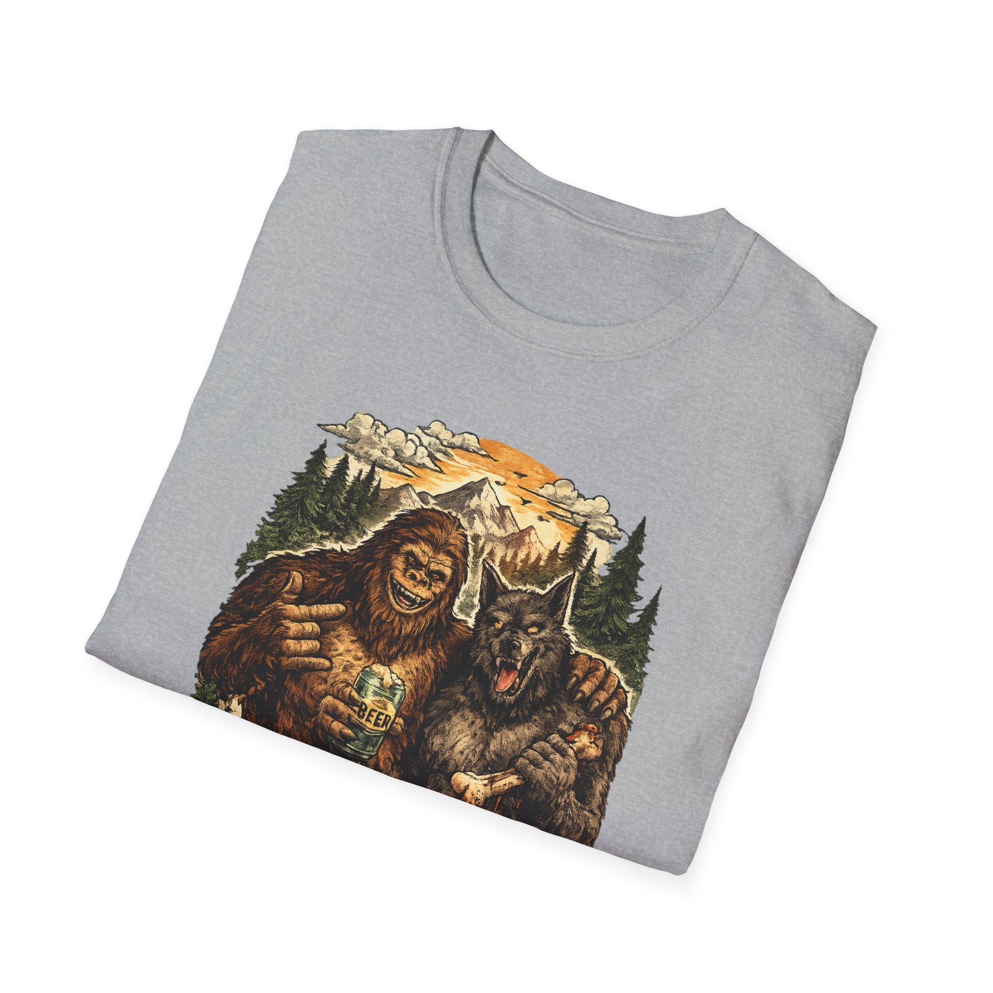 Bigfoot & Dog Man Buddy T-Shirt