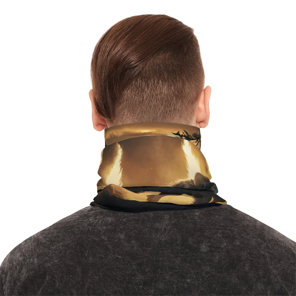 Bigfoot and his wolf Midweight Neck Gaiter