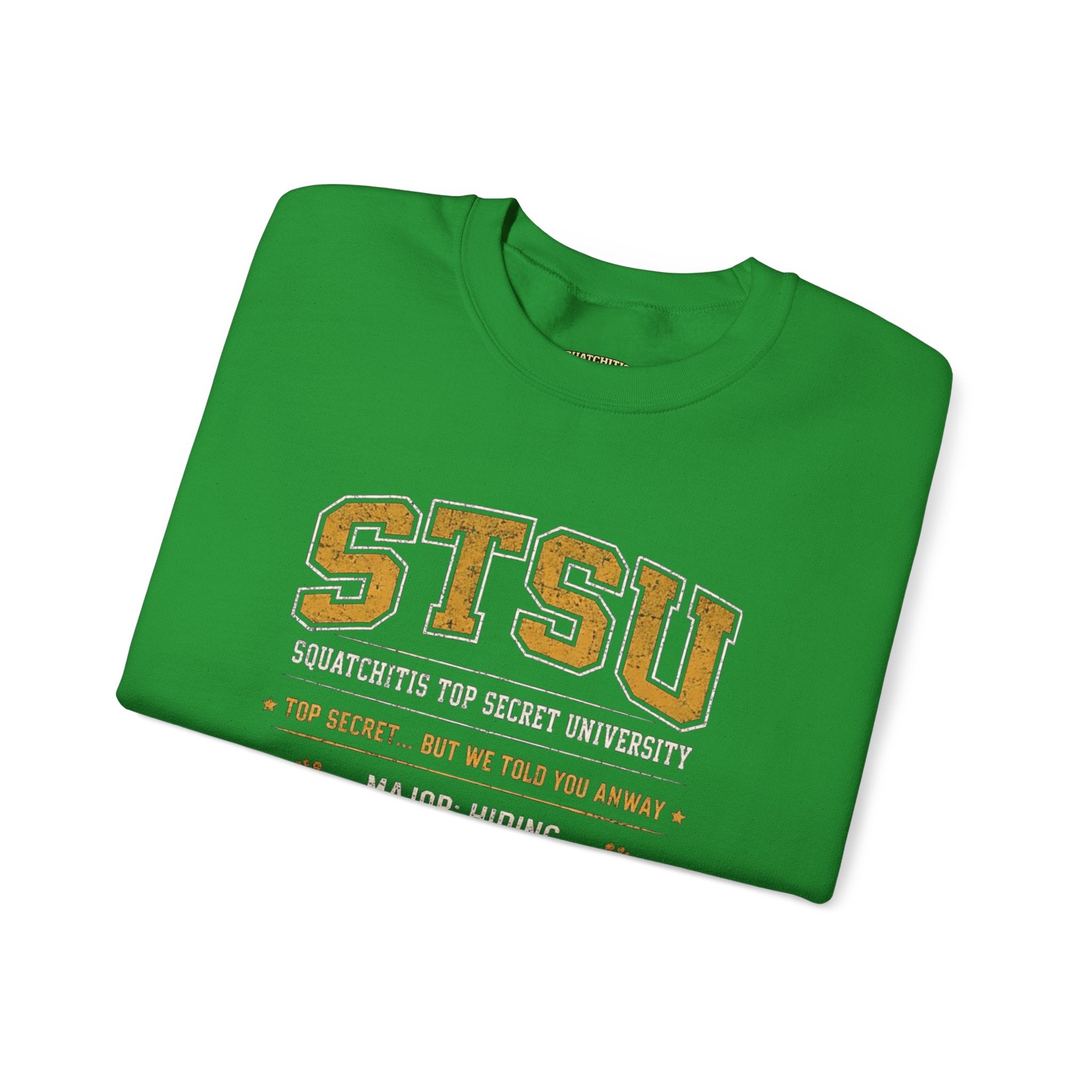 Squatchitis Top Secret University Bigfoot Crewneck Sweatshirt