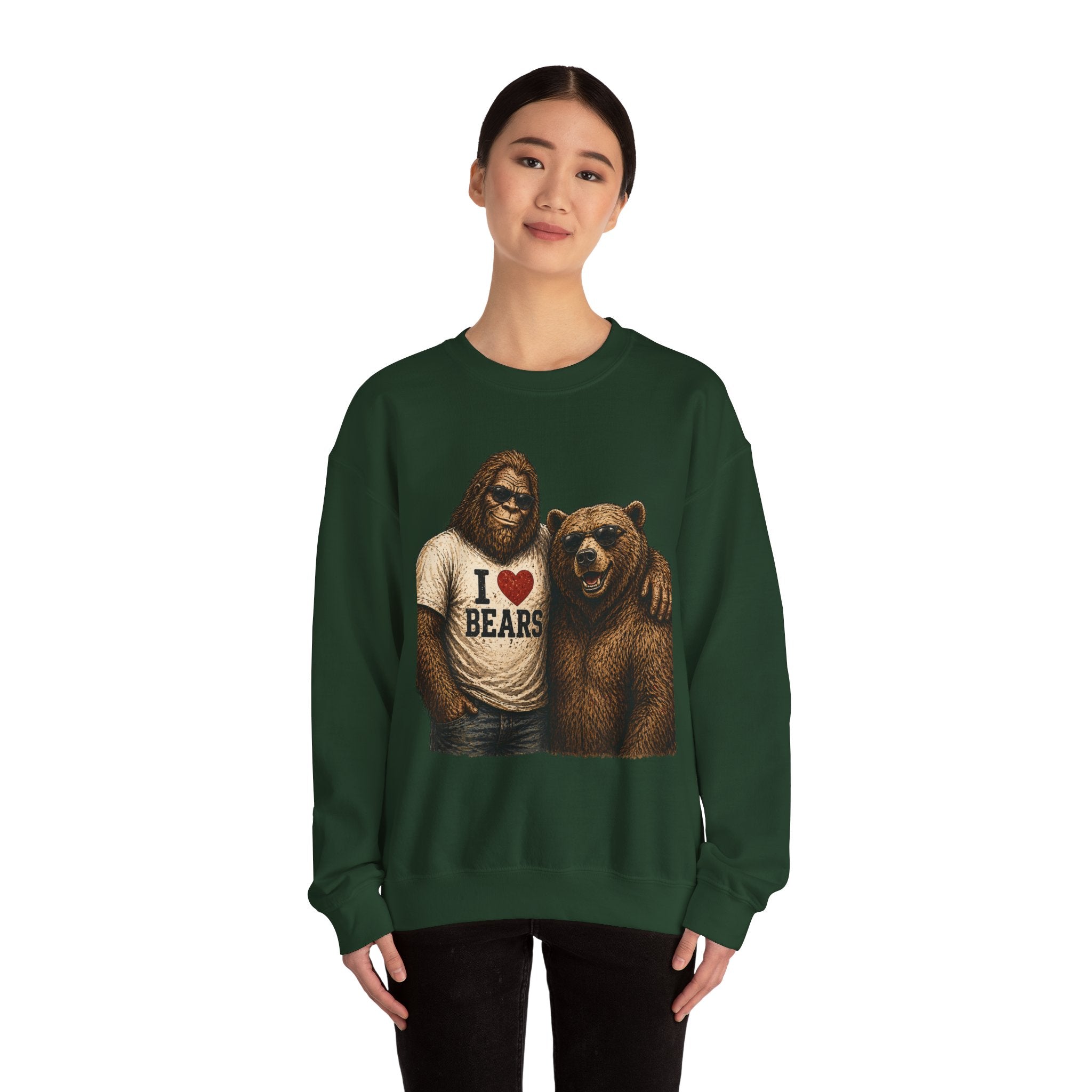 Squatchitis Top Secret University Bigfoot & son family Crewneck Sweatshirt