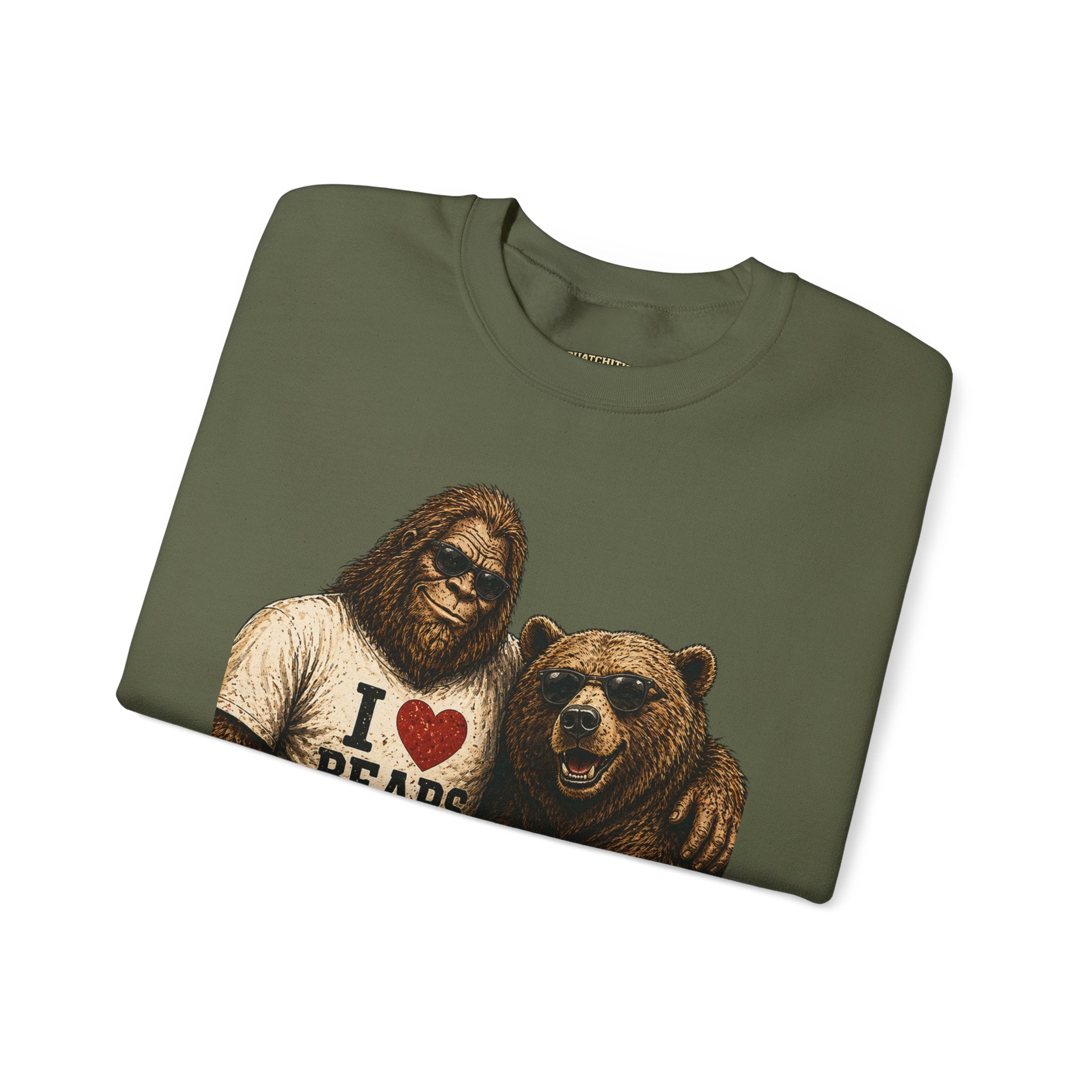 Squatchitis Top Secret University Bigfoot & son family Crewneck Sweatshirt