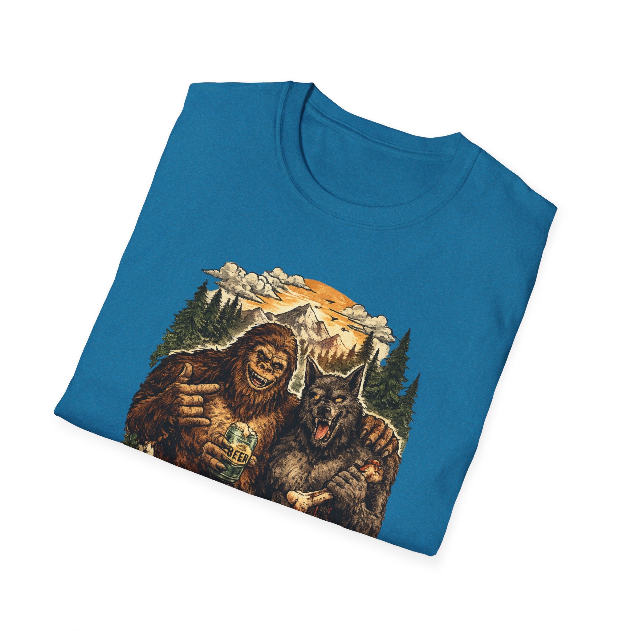 Bigfoot & Dog Man Buddy T-Shirt