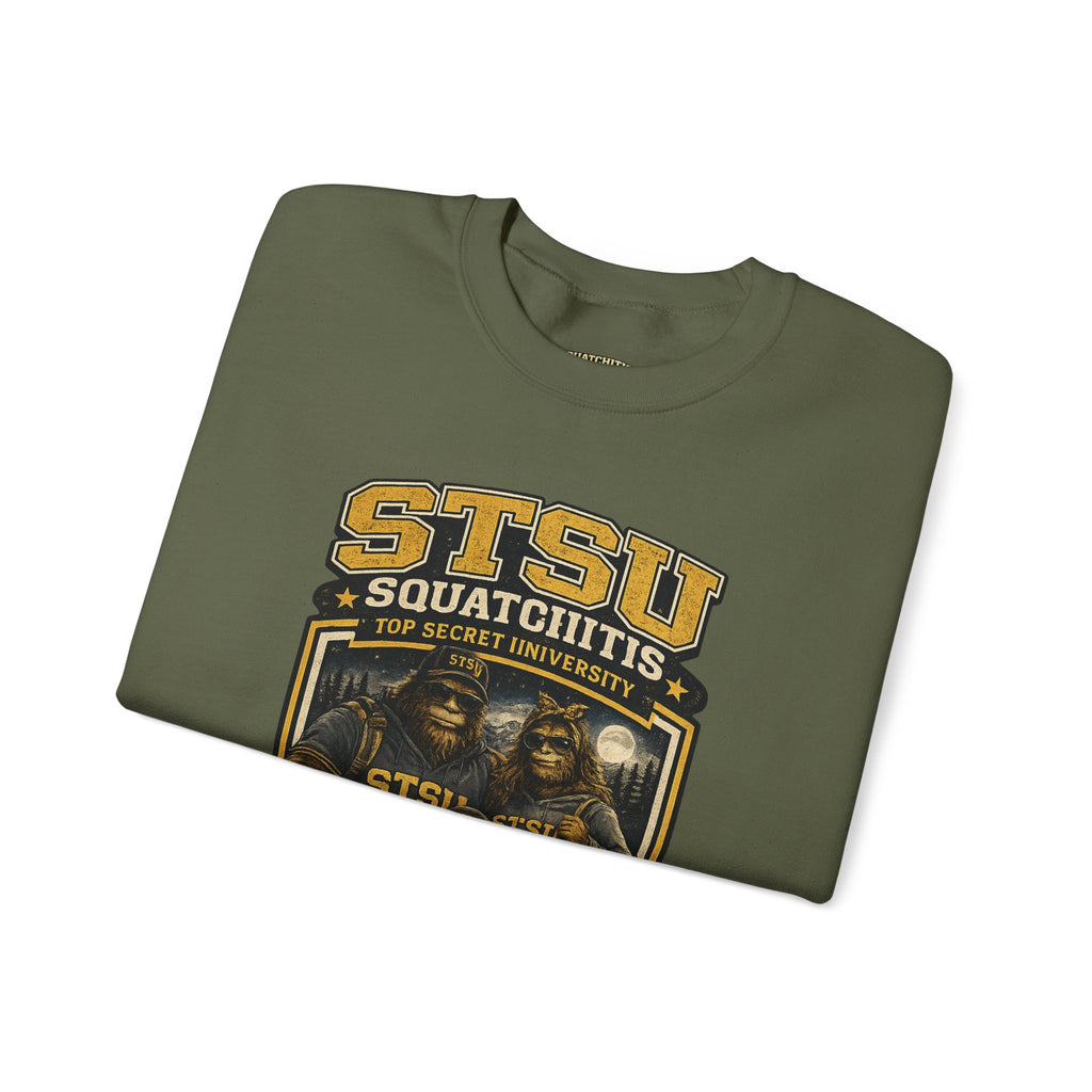 Squatchitis Top Secret University Bigfoot family Crewneck Sweatshirt