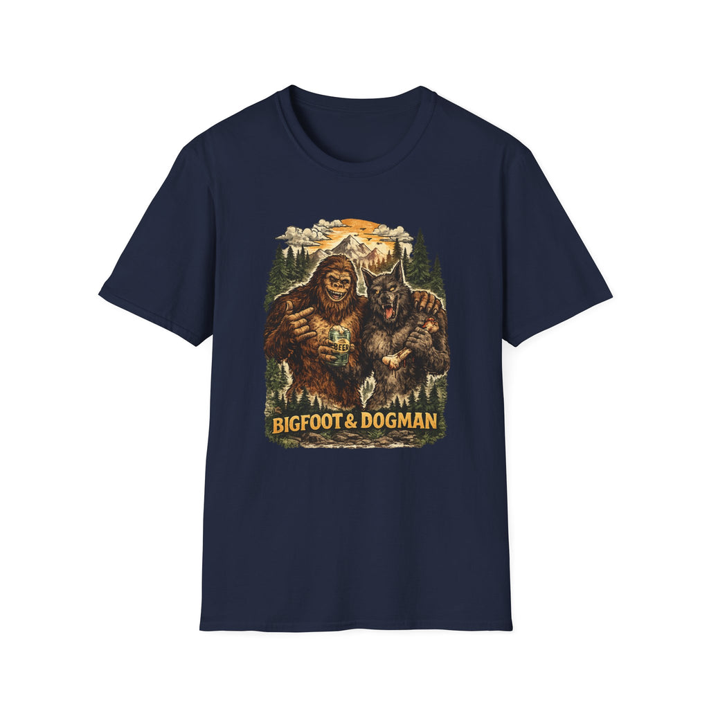 Bigfoot & Dog Man Buddy T-Shirt
