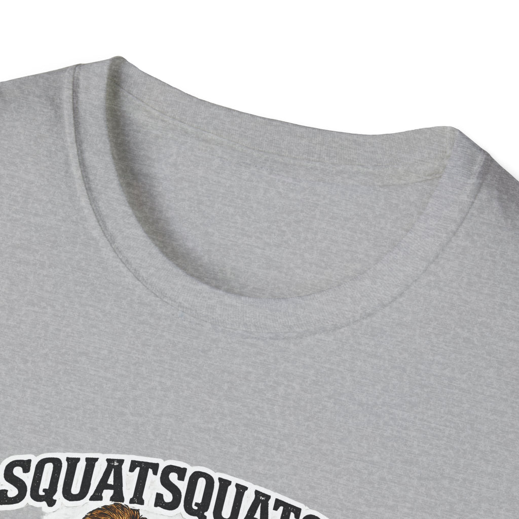 Bigfoot Leg Day T-Shirt — "Squat Squatch" Gym Humor with Beer Buddy