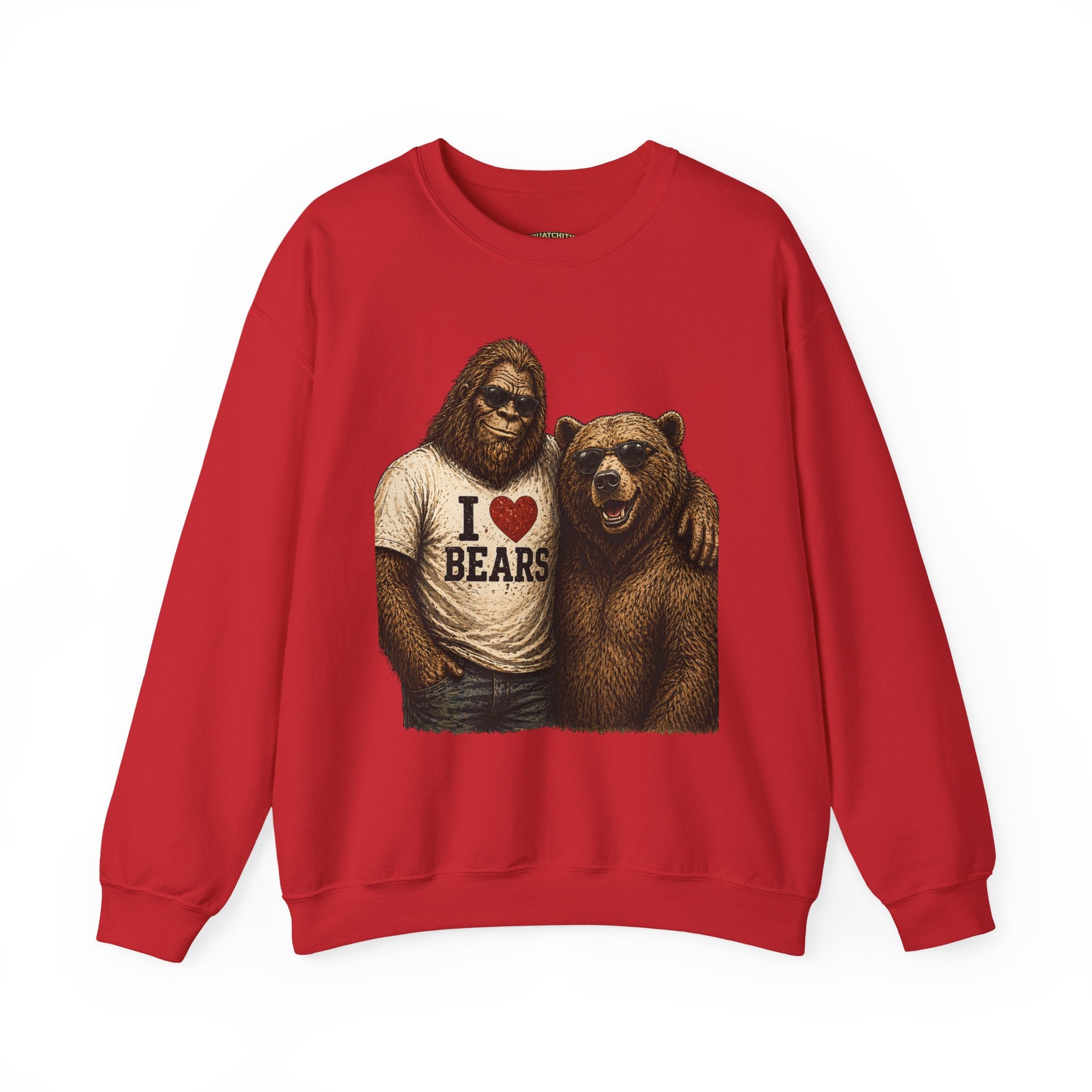 Squatchitis Top Secret University Bigfoot & son family Crewneck Sweatshirt