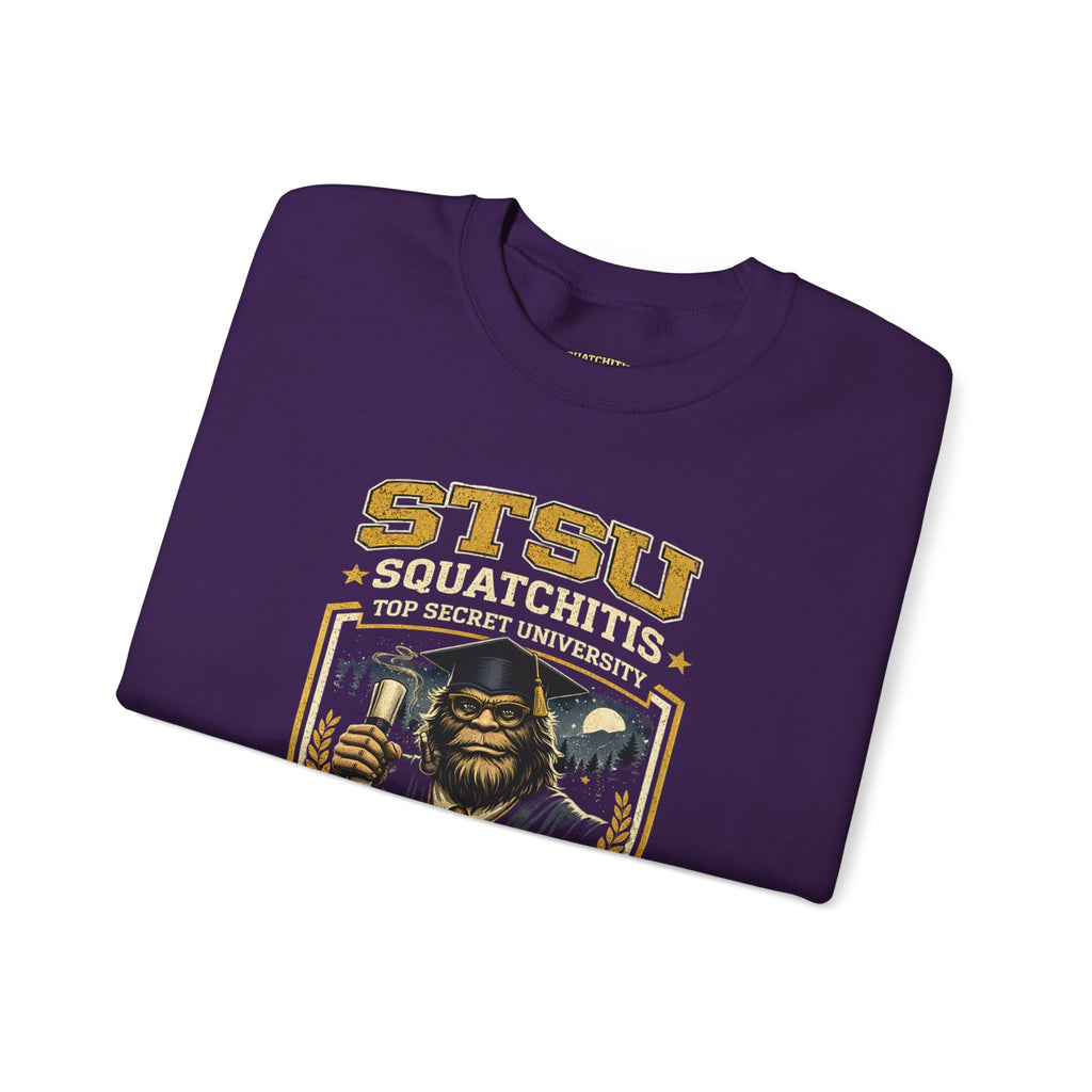 Squatchitis Top Secret University Bigfoot Crewneck Sweatshirt