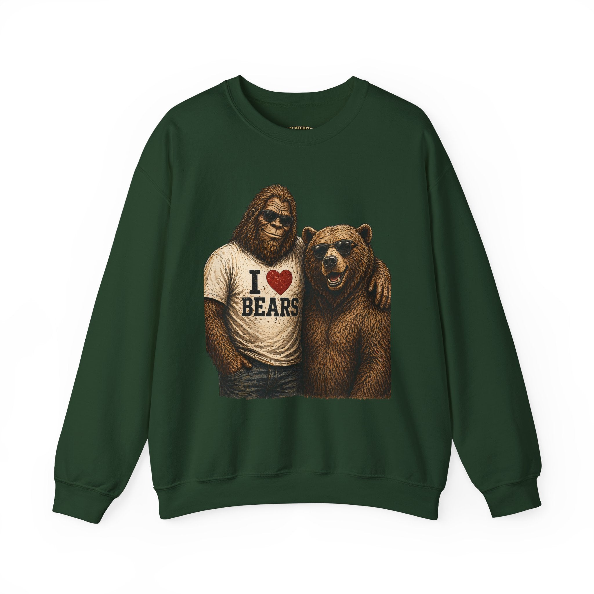 Squatchitis Top Secret University Bigfoot & son family Crewneck Sweatshirt