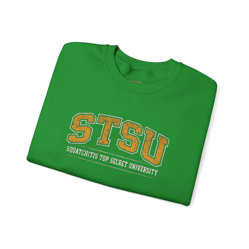 STSU Squatchitis Top Secret University Bigfoot Crewneck Sweatshirt