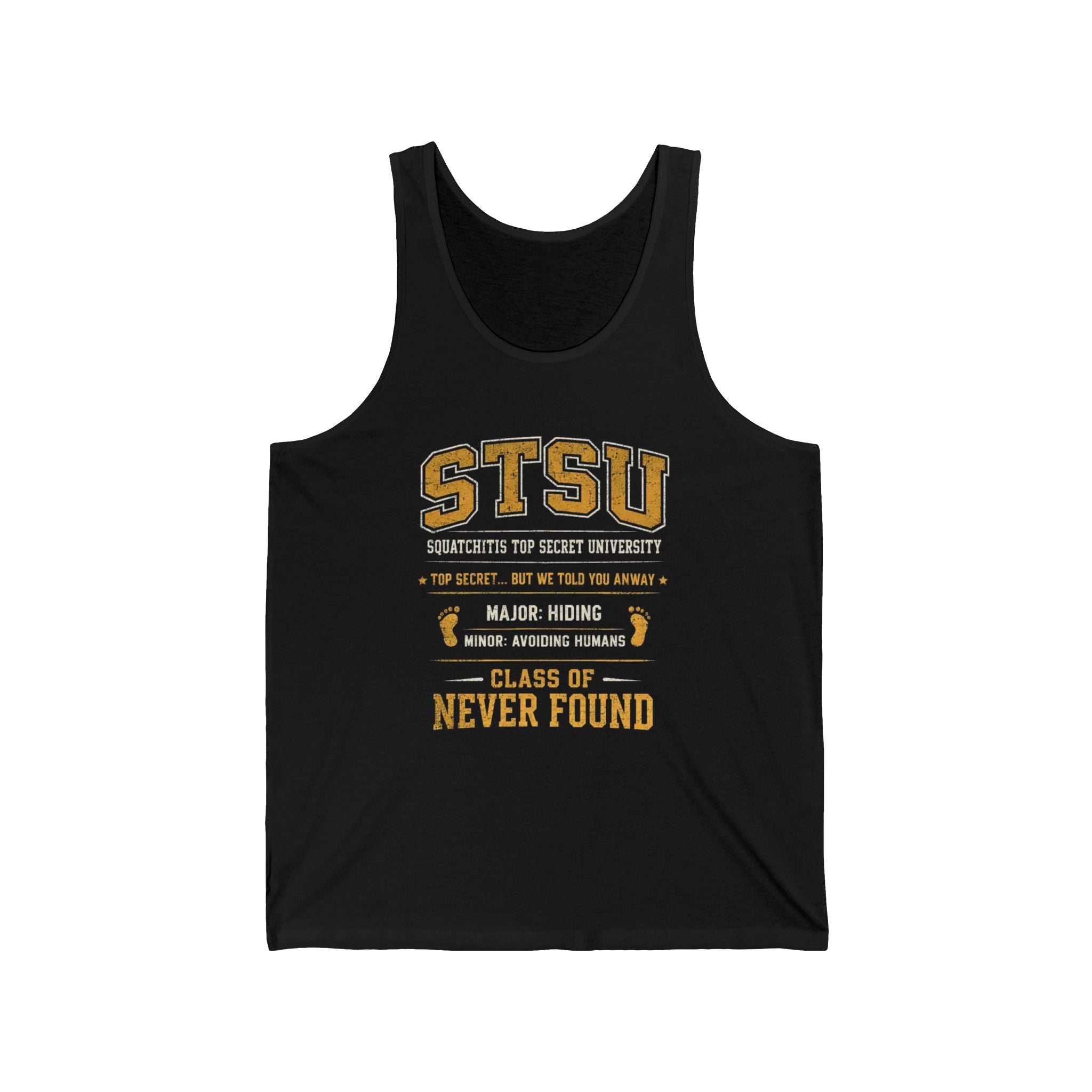 STSU Squatchitis University tank top | Sasquatch College Mascot design