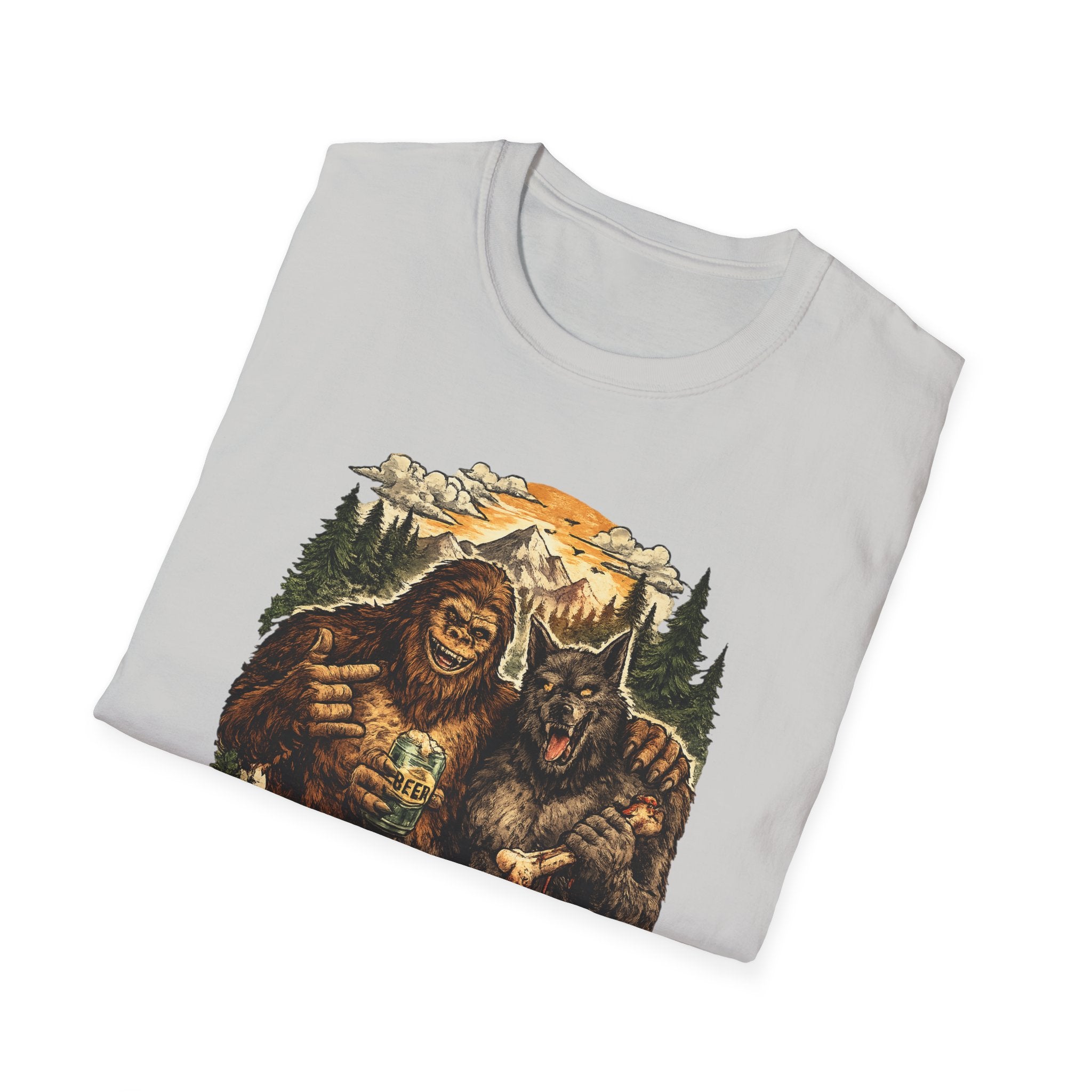 Bigfoot & Dog Man Buddy T-Shirt