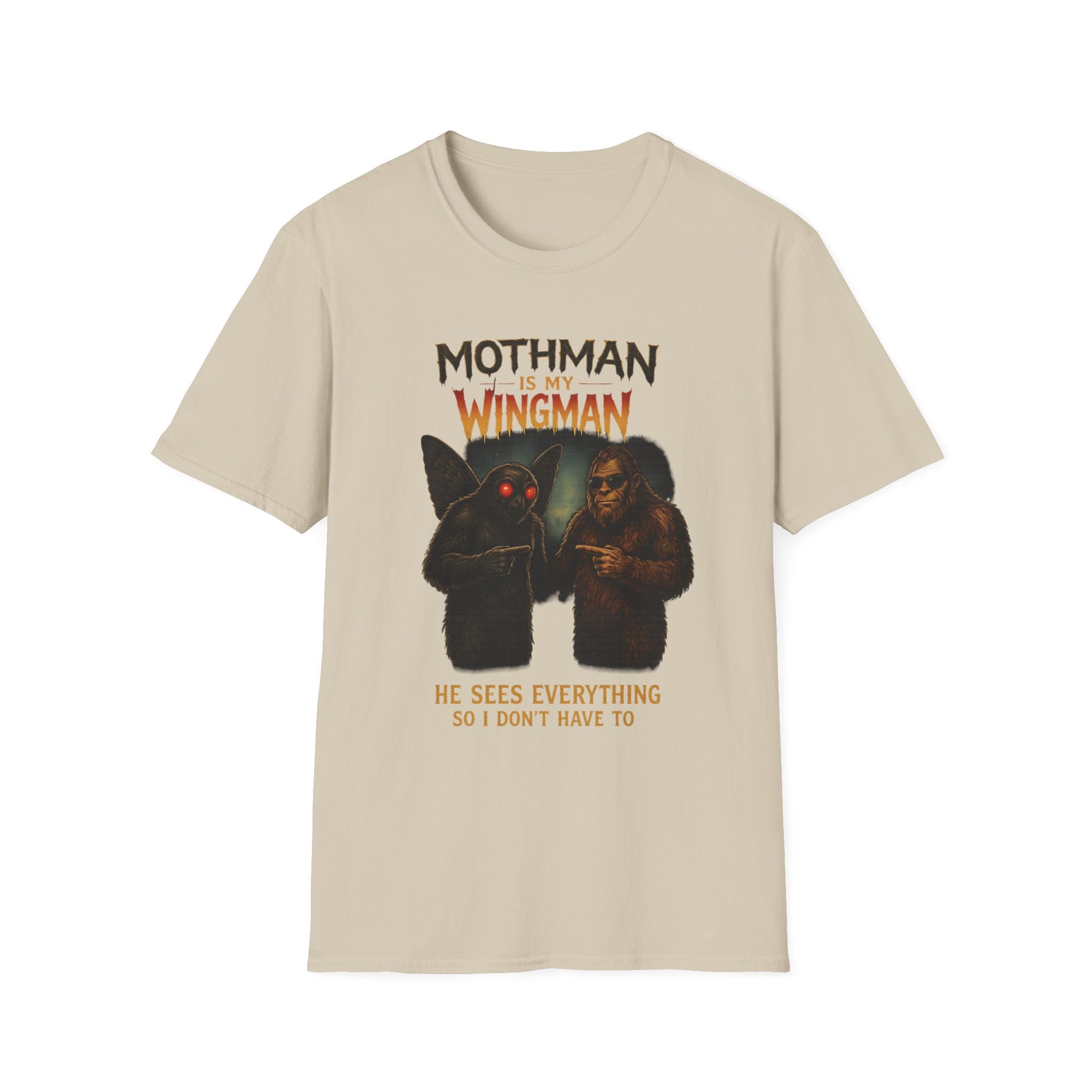Bigfoot & Mothman Tee — Cryptid Duo Graphic T-Shirt