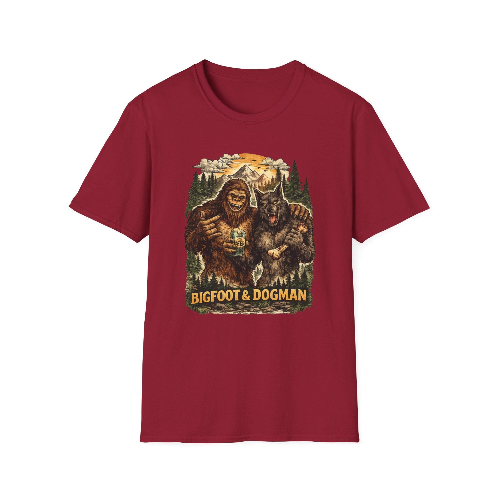 Bigfoot & Dog Man Buddy T-Shirt