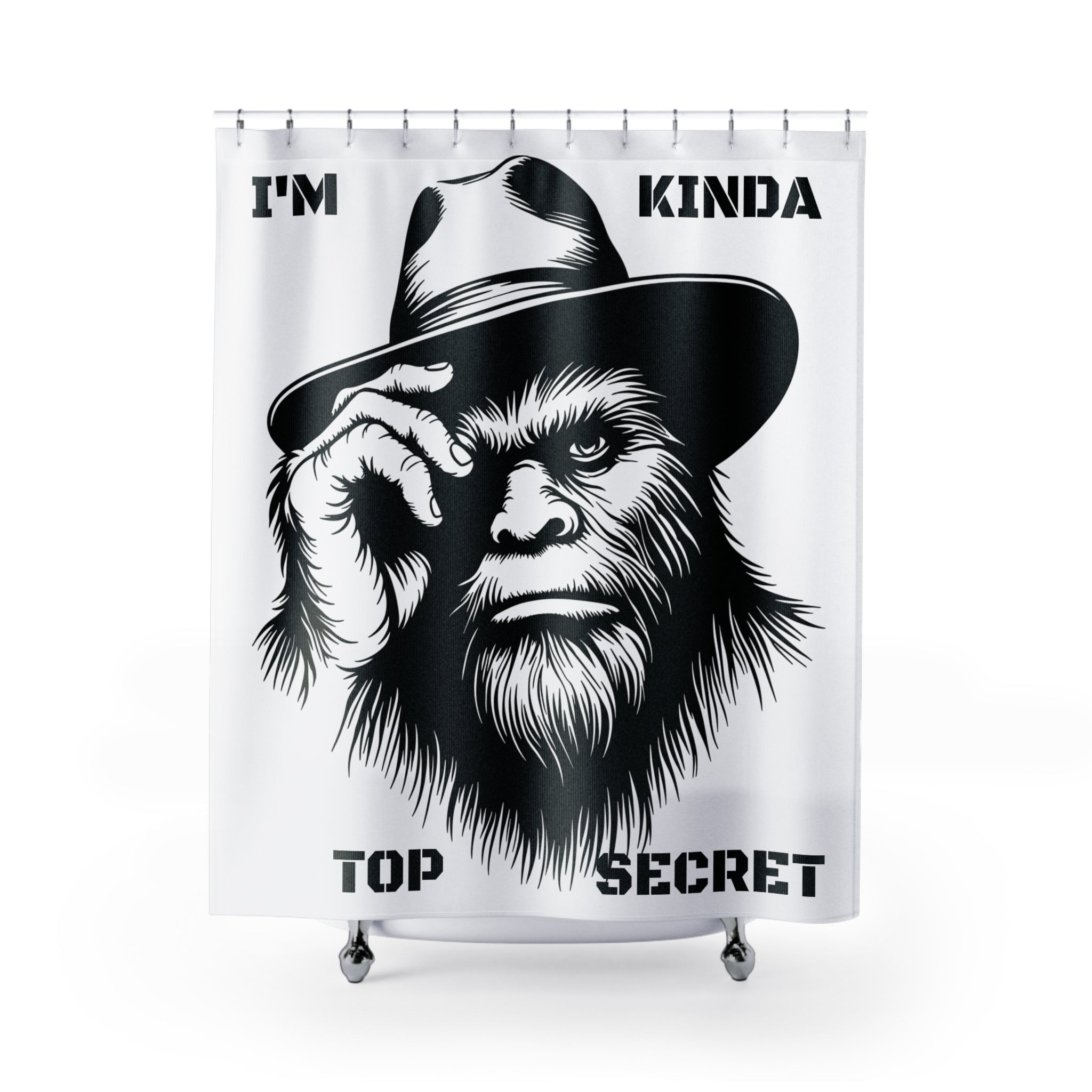 Top Secret Bigfoot  Shower Curtain
