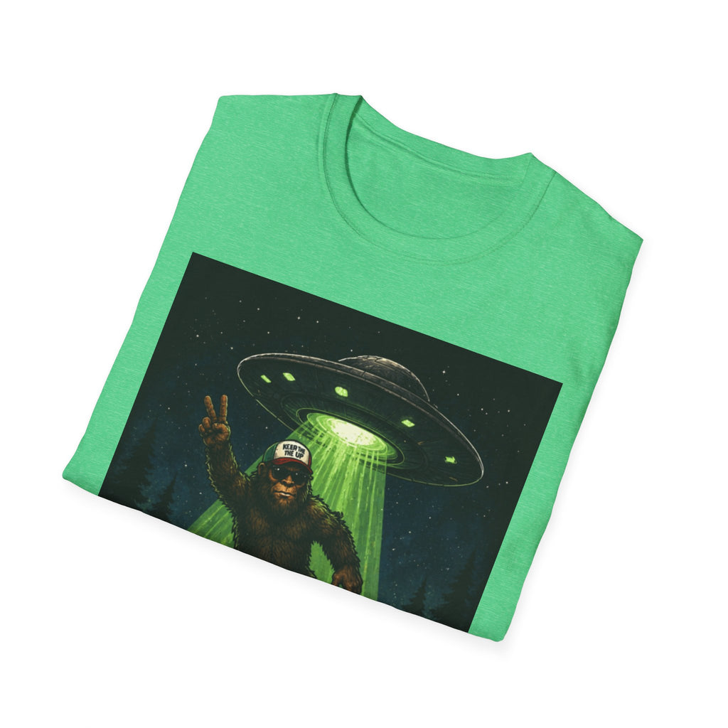 Bigfoot Abducted by UFO T-Shirt — Alien Encounter Graphic Tee