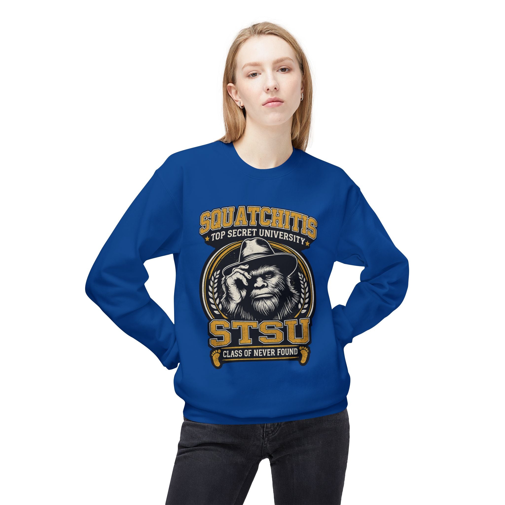 Squatchitis University Bigfoot Sweatshirt | Sasquatch Monster cryptid crewneck