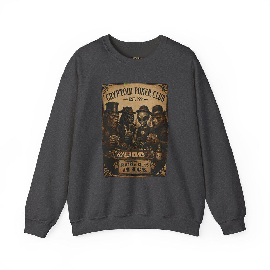 Squatchitis  Bigfoot poker Gang Crewneck Sweatshirt