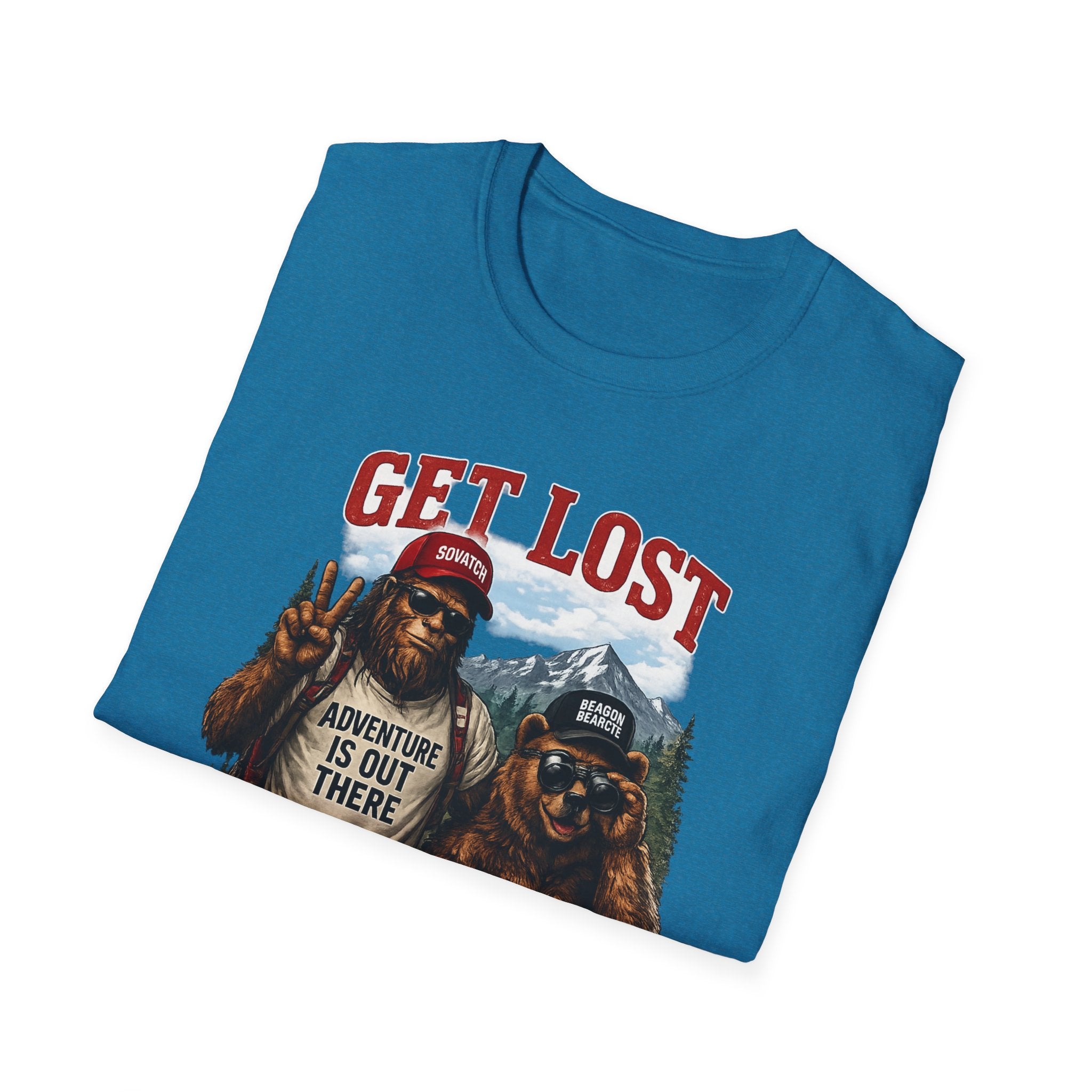 Lost in the Right Direction Bigfoot with Bear Buddy T-Shirt