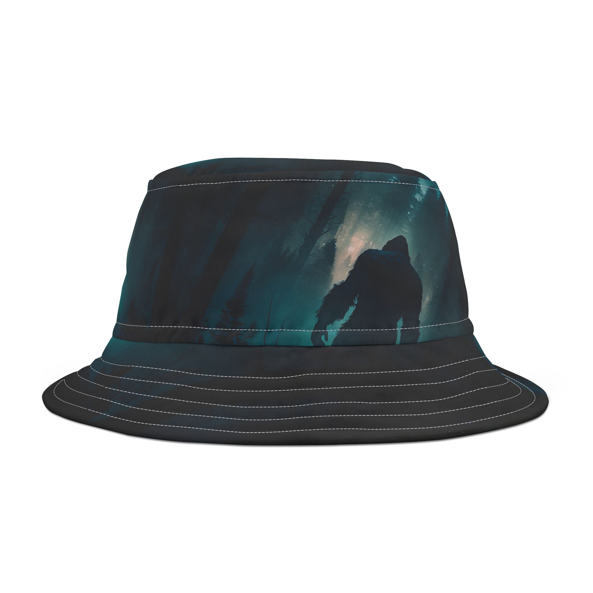Bigfoot, Sasquatch, Bigfoot hat, fisherman hat, Bucket Hat (AOP)