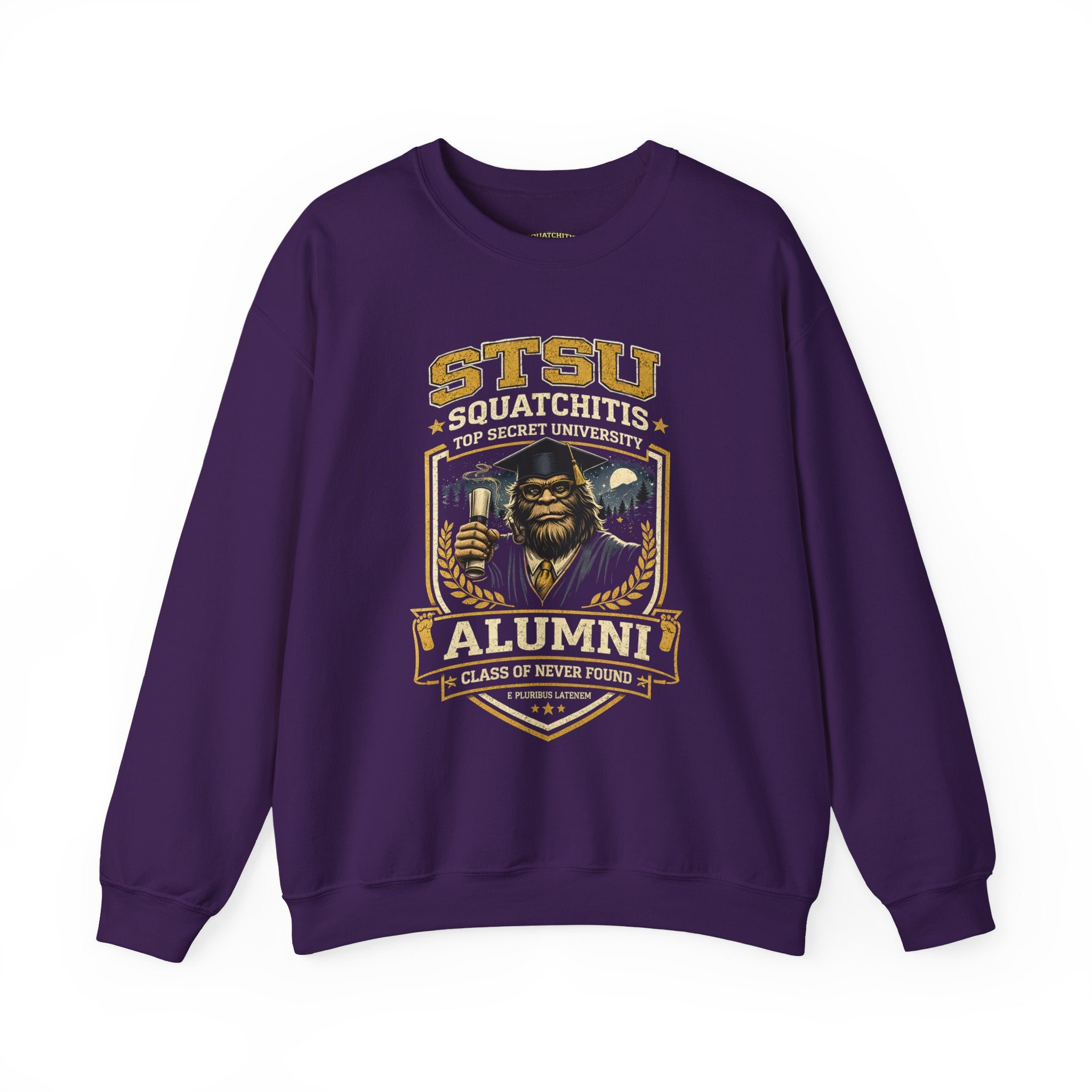 Squatchitis Top Secret University Bigfoot Crewneck Sweatshirt