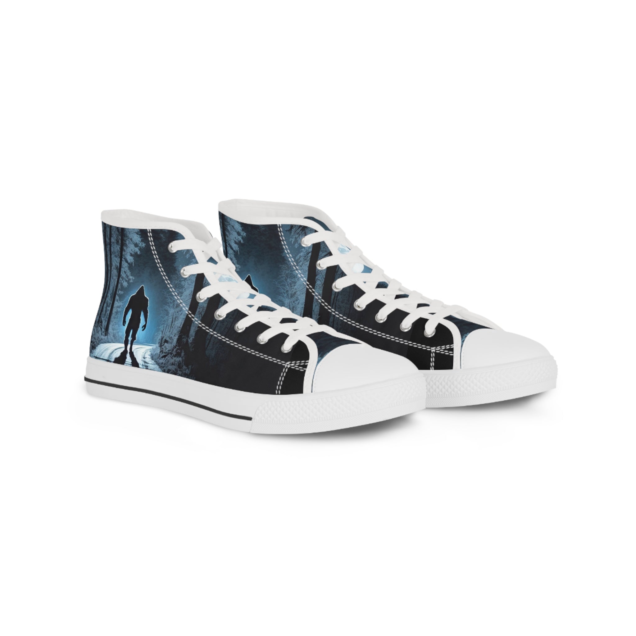 Bigfoot Moonlight Walk Men's High Top Sneakers | Forest Road Silhouette