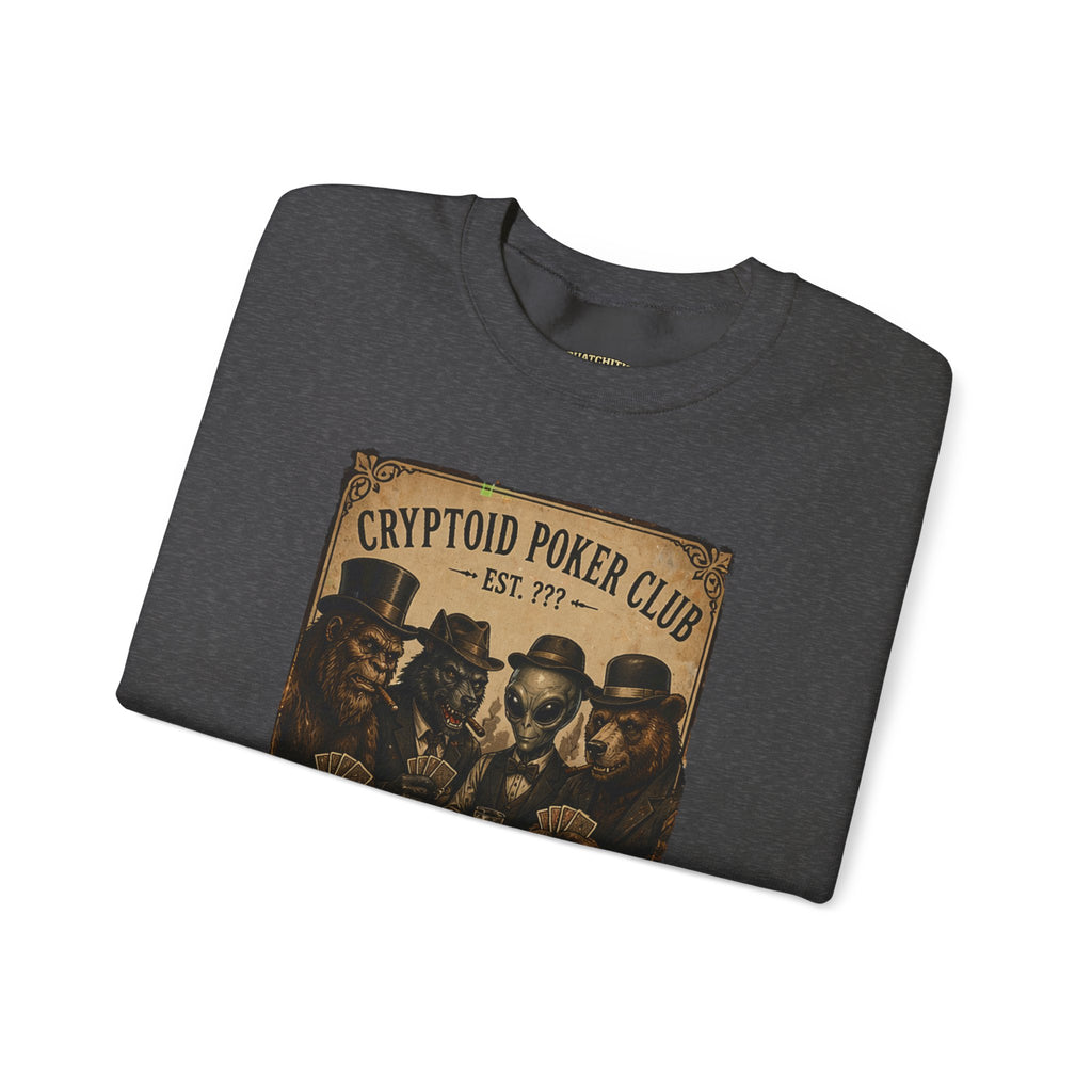 Squatchitis  Bigfoot poker Gang Crewneck Sweatshirt