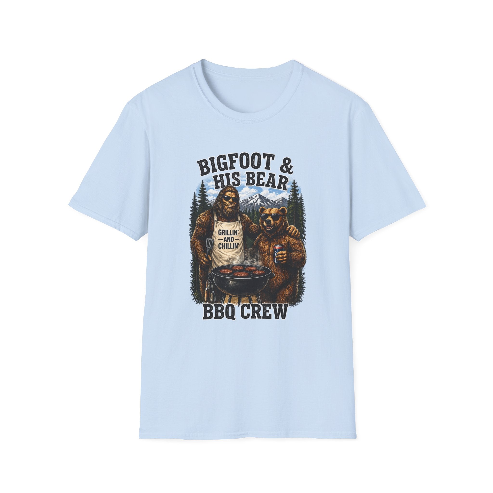 Bigfoot & Bear Grillin' and Chillin' BBQ T-Shirt
