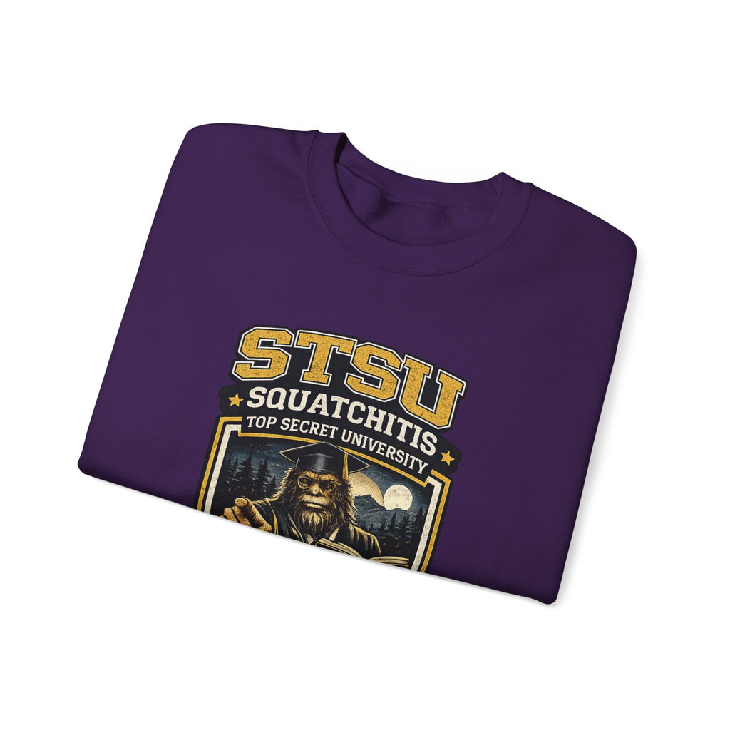 Squatchitis Top Secret University Sweatshirt | Sasquatch College Logo