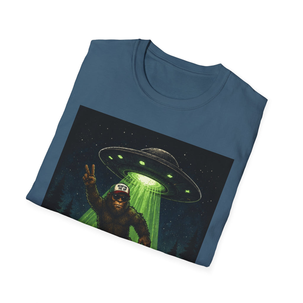 Bigfoot Abducted by UFO T-Shirt — Alien Encounter Graphic Tee