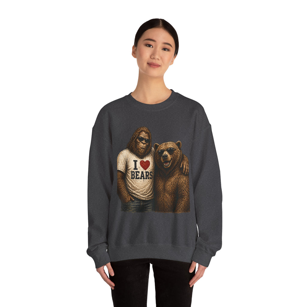 Squatchitis Top Secret University Bigfoot & son family Crewneck Sweatshirt