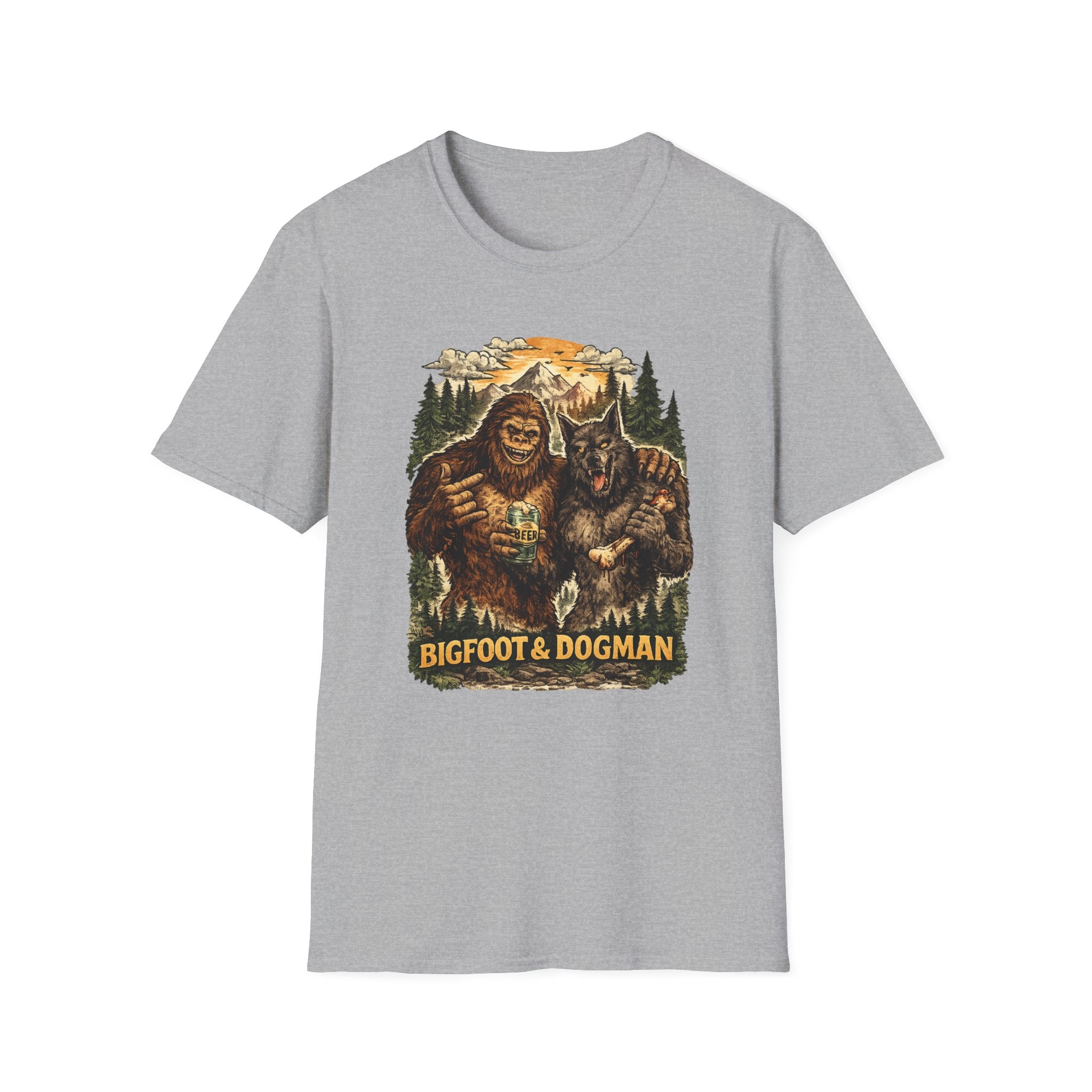 Bigfoot & Dog Man Buddy T-Shirt