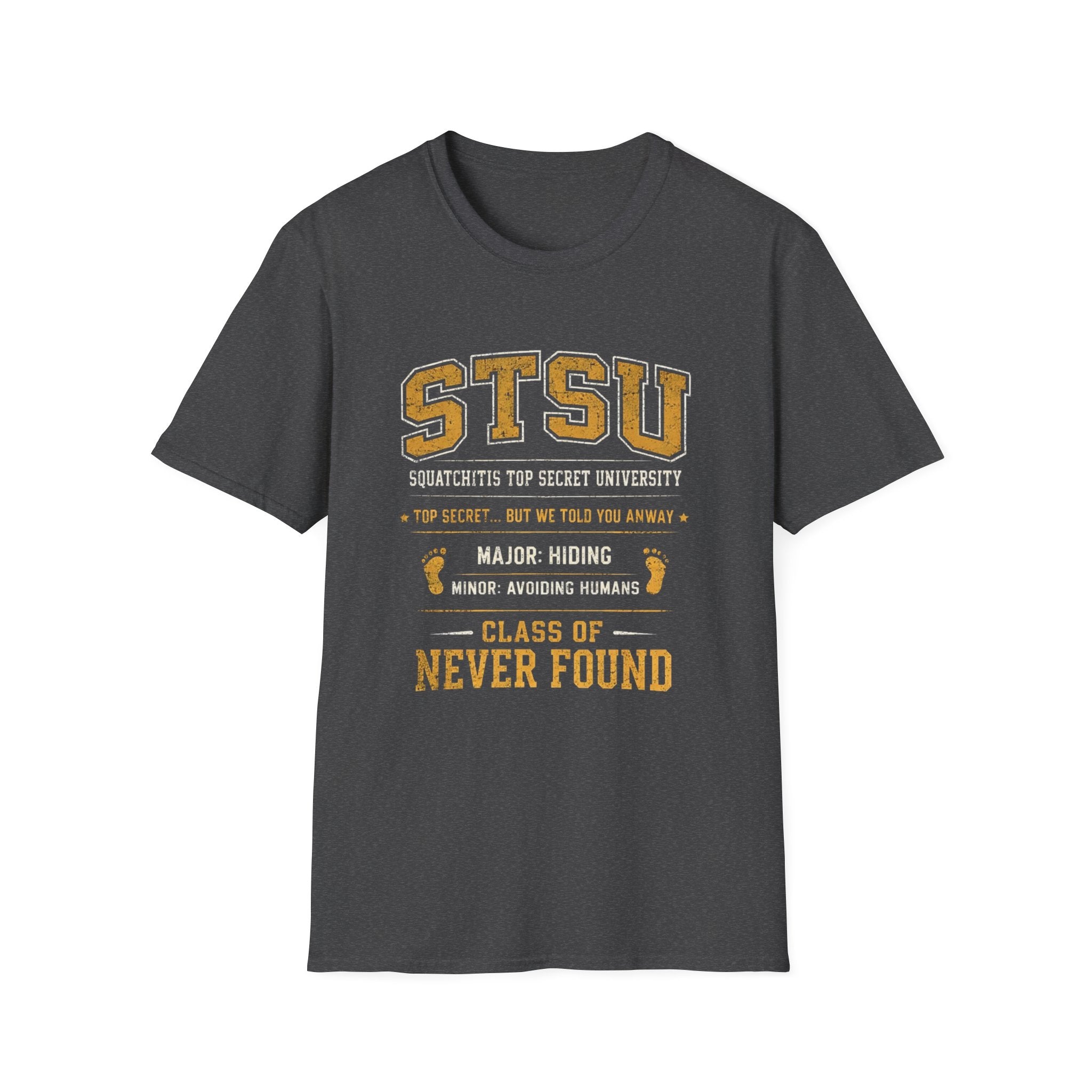 Squatchitis Bigfoot Top Secret University T-Shirt | Sasquatch College Tee