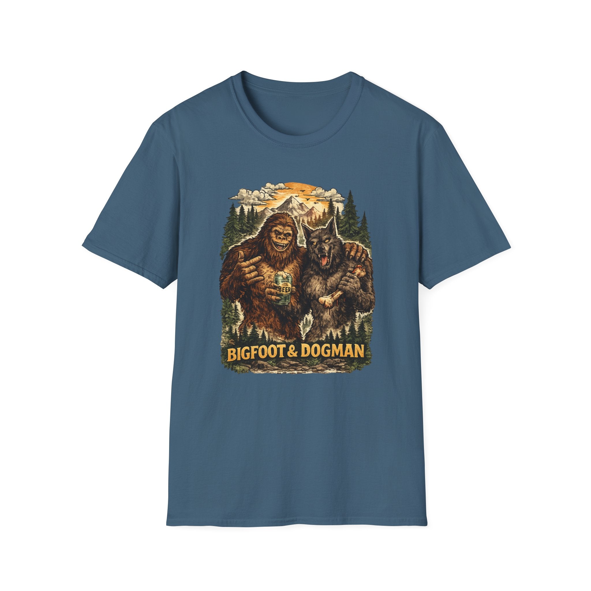 Bigfoot & Dog Man Buddy T-Shirt