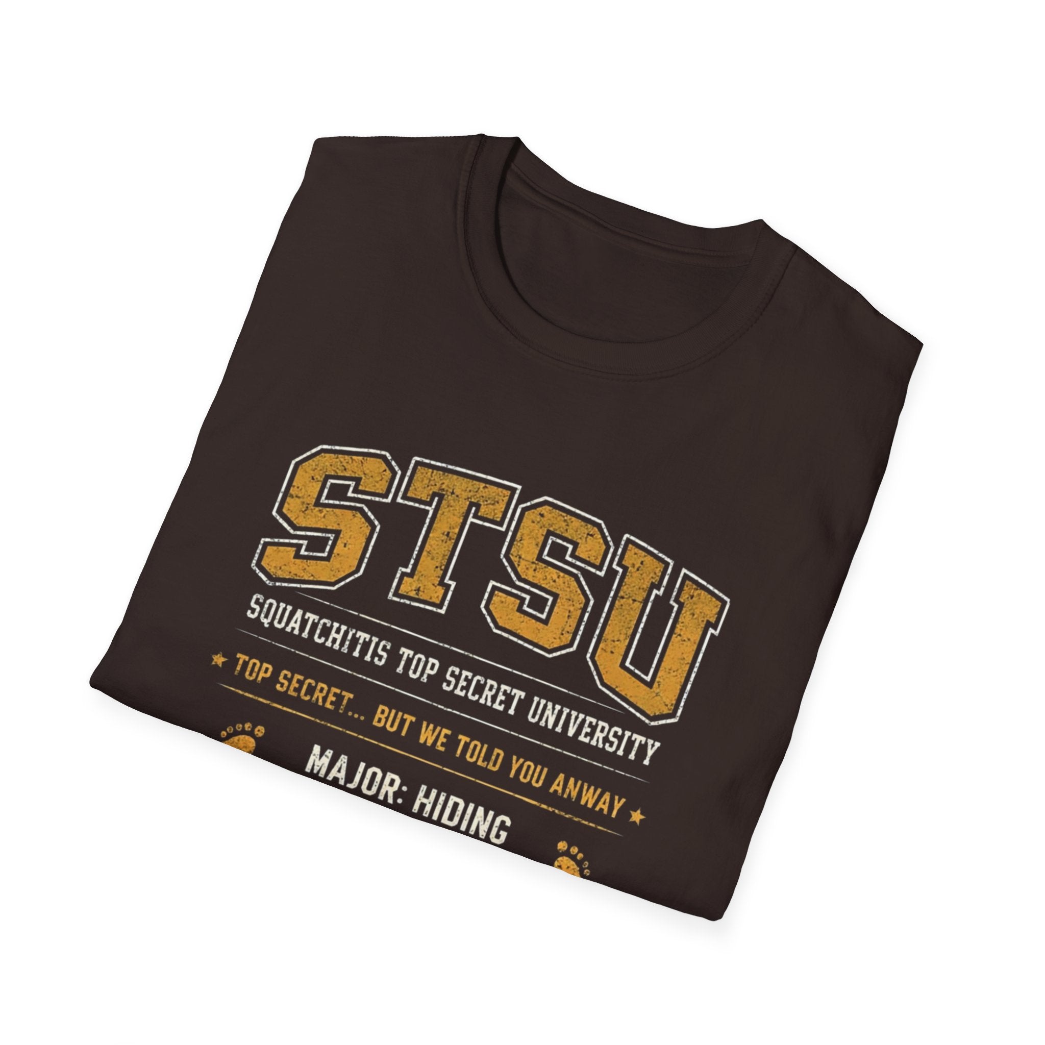 Squatchitis Bigfoot Top Secret University T-Shirt | Sasquatch College Tee