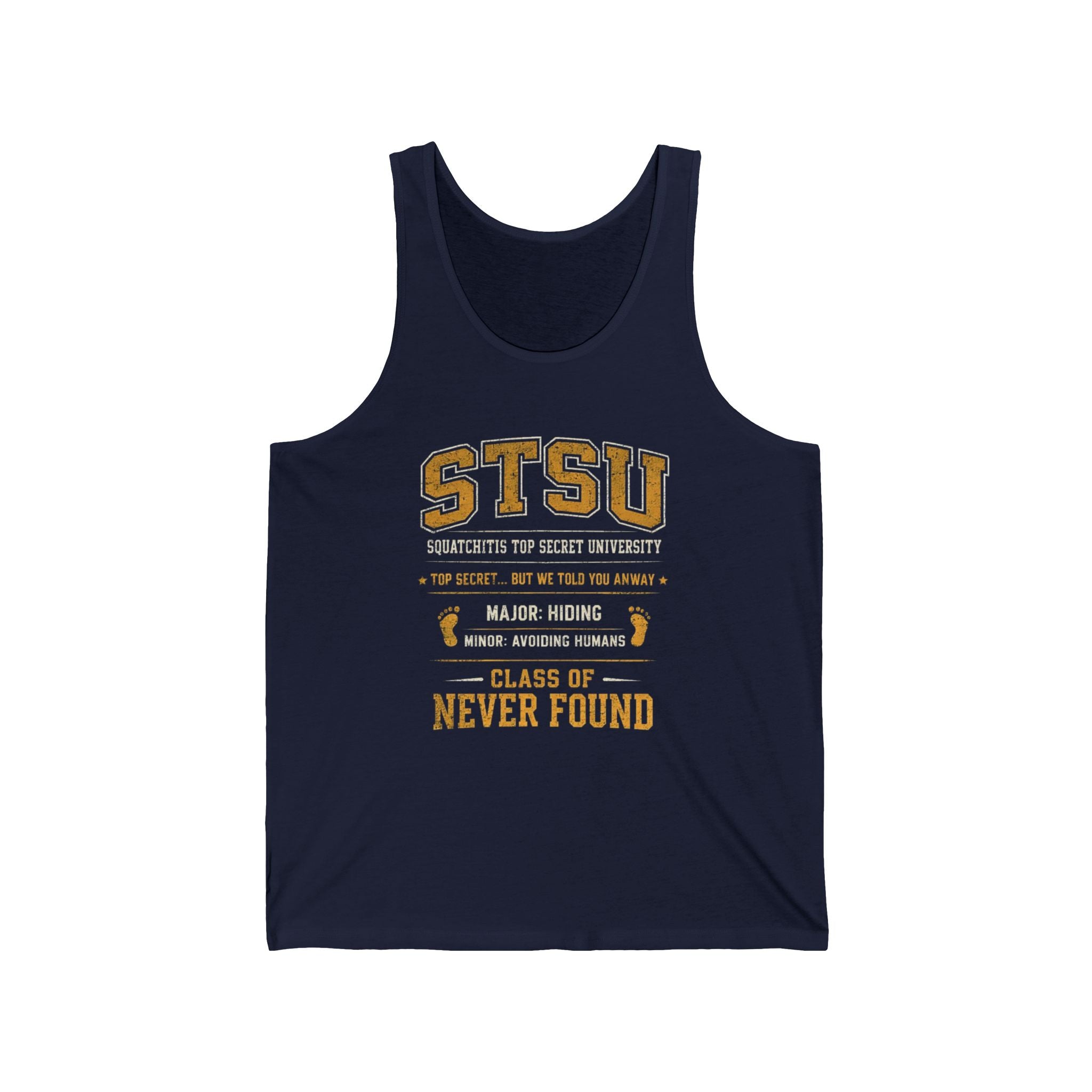 STSU Squatchitis University tank top | Sasquatch College Mascot design