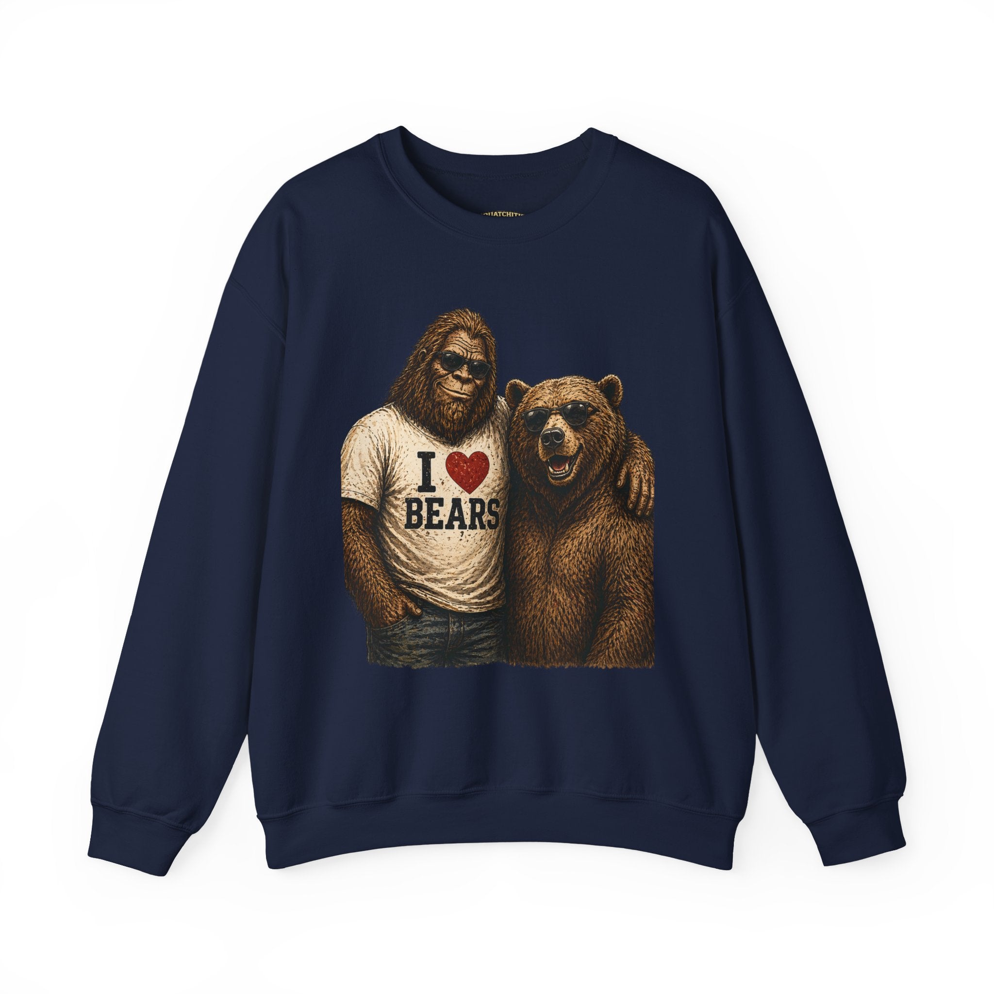 Squatchitis Top Secret University Bigfoot & son family Crewneck Sweatshirt