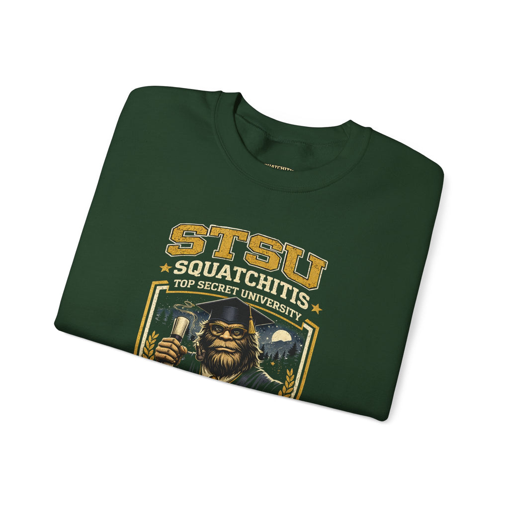 Squatchitis Top Secret University Bigfoot Crewneck Sweatshirt
