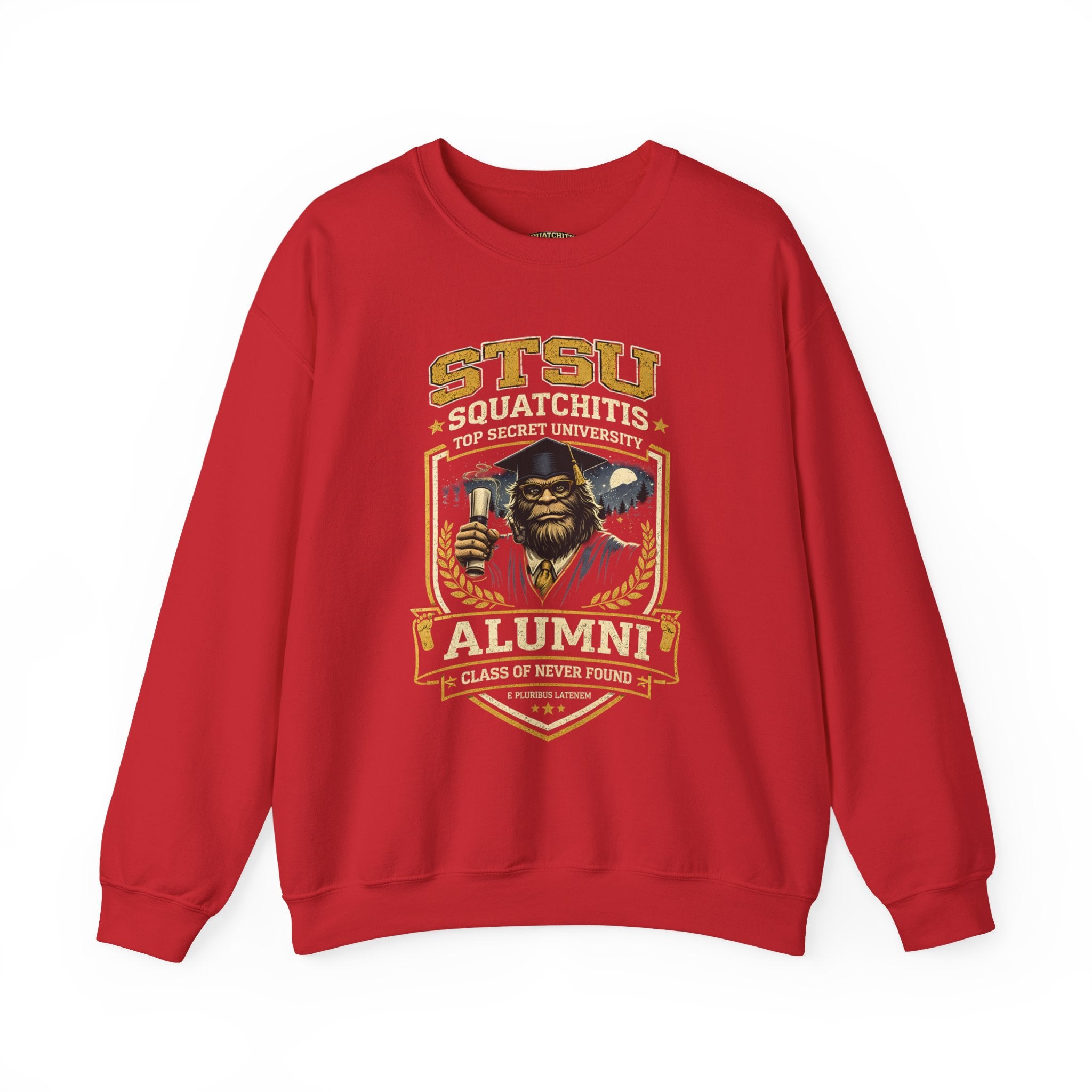 Squatchitis Top Secret University Bigfoot Crewneck Sweatshirt