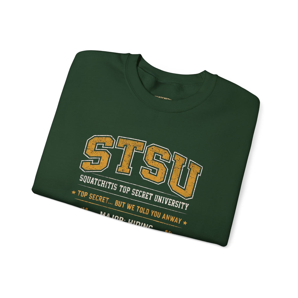 Squatchitis Top Secret University Bigfoot Crewneck Sweatshirt