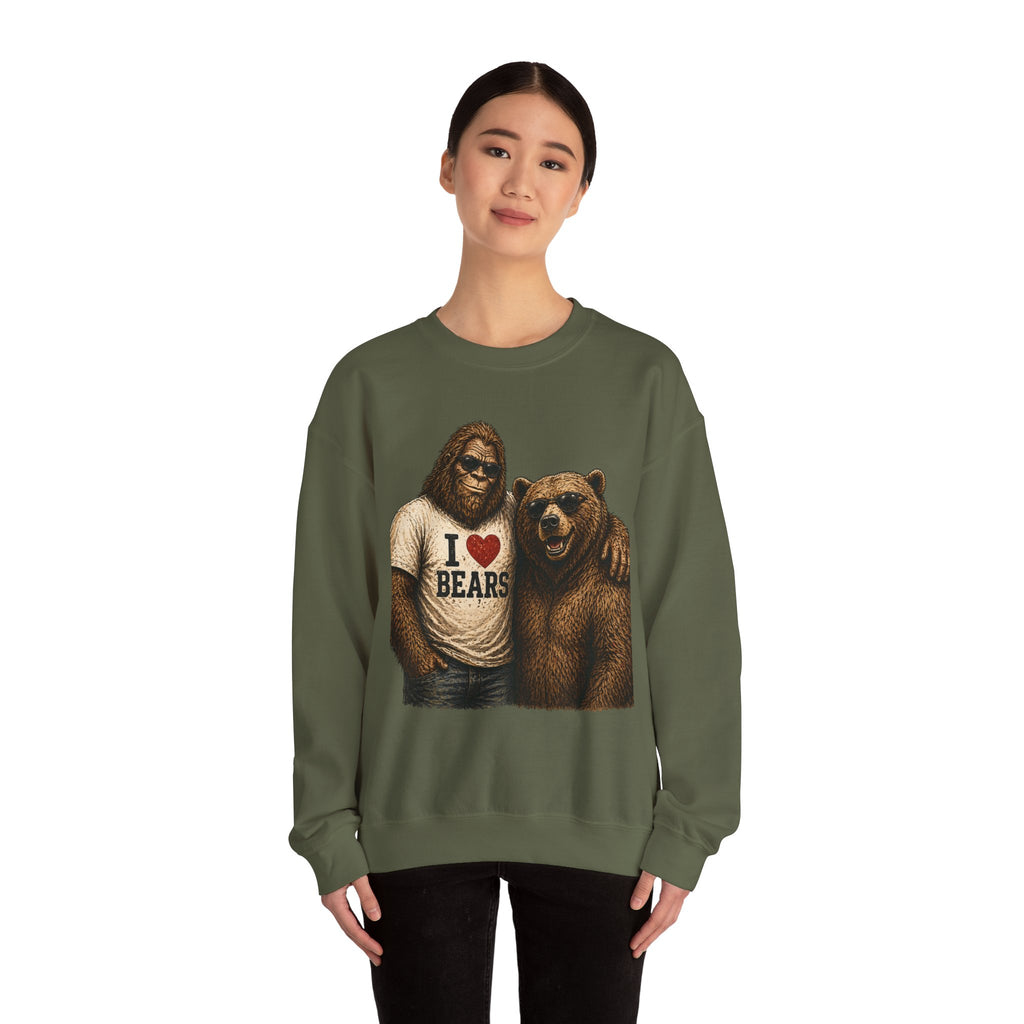 Squatchitis Top Secret University Bigfoot & son family Crewneck Sweatshirt