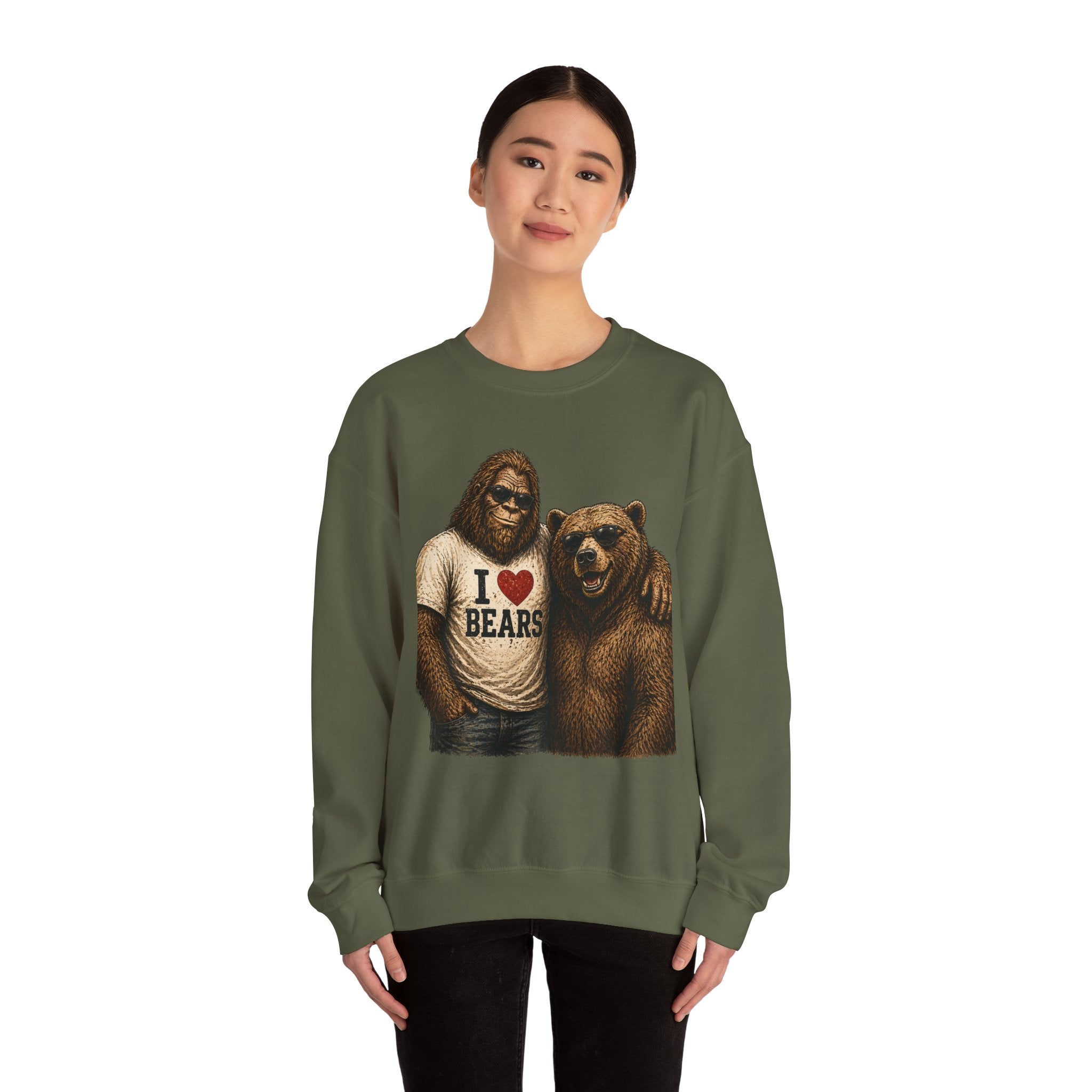 Squatchitis Top Secret University Bigfoot & son family Crewneck Sweatshirt