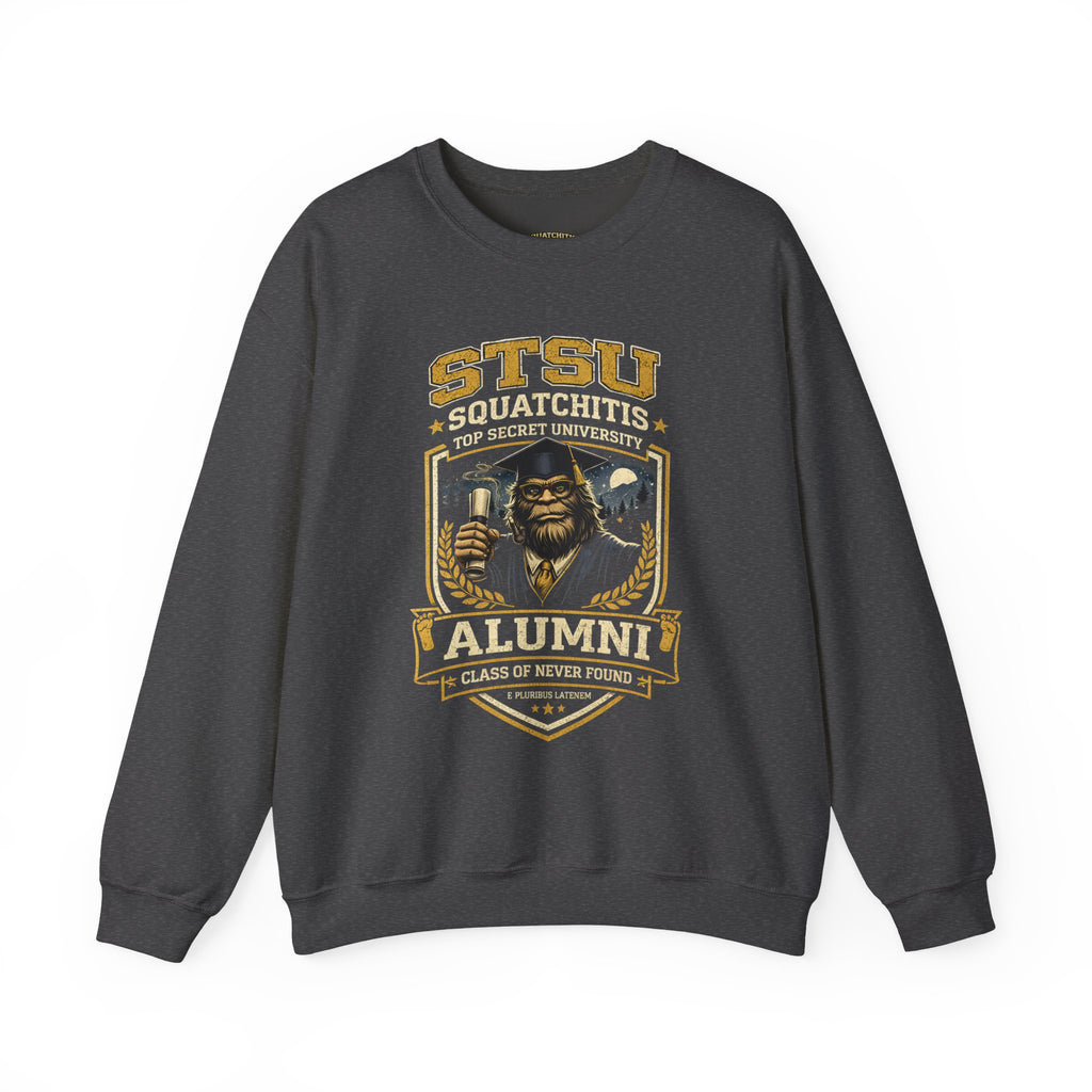 Squatchitis Top Secret University Bigfoot Crewneck Sweatshirt