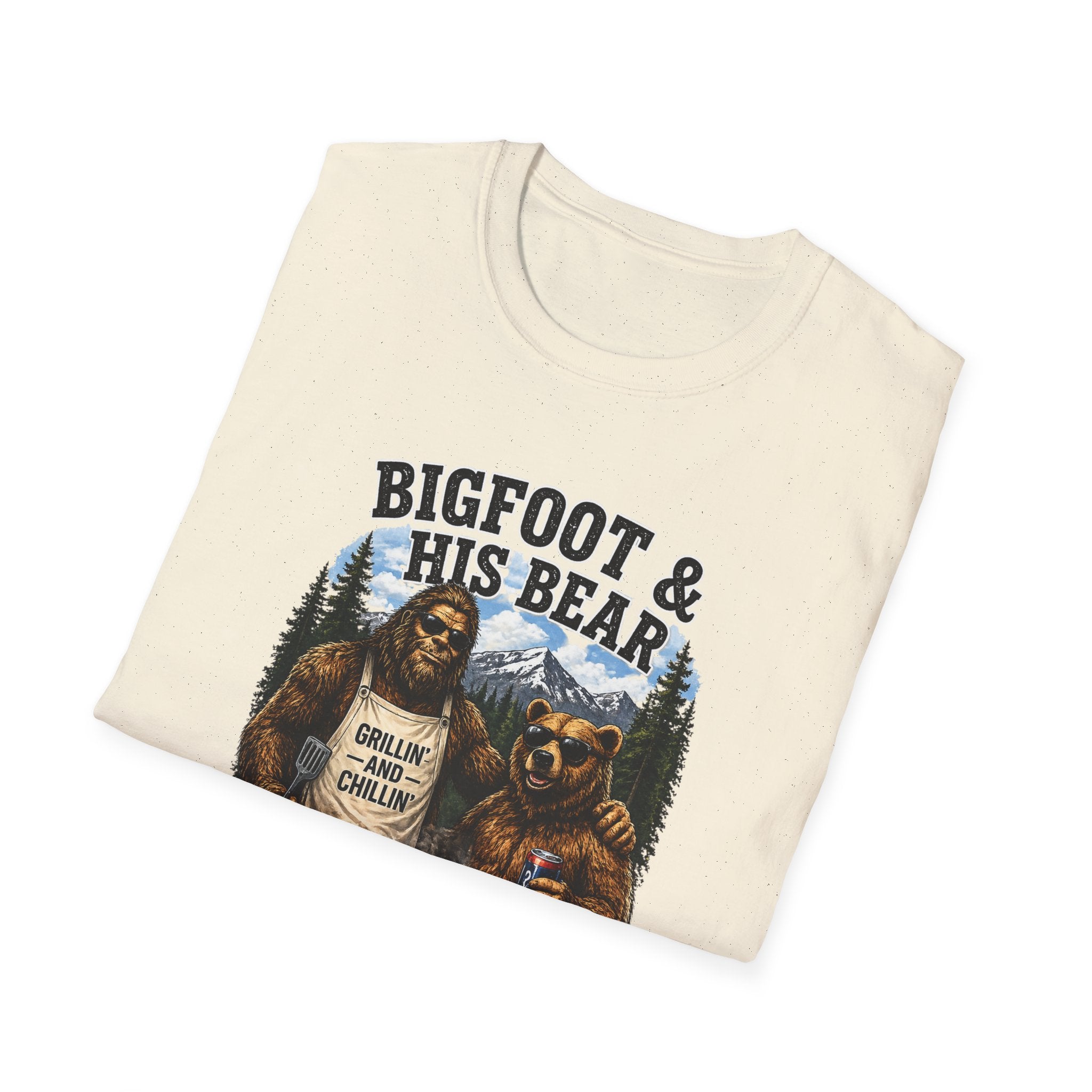 Bigfoot & Bear Grillin' and Chillin' BBQ T-Shirt