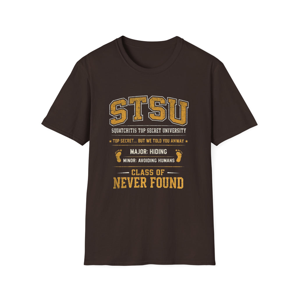 Squatchitis Bigfoot Top Secret University T-Shirt | Sasquatch College Tee