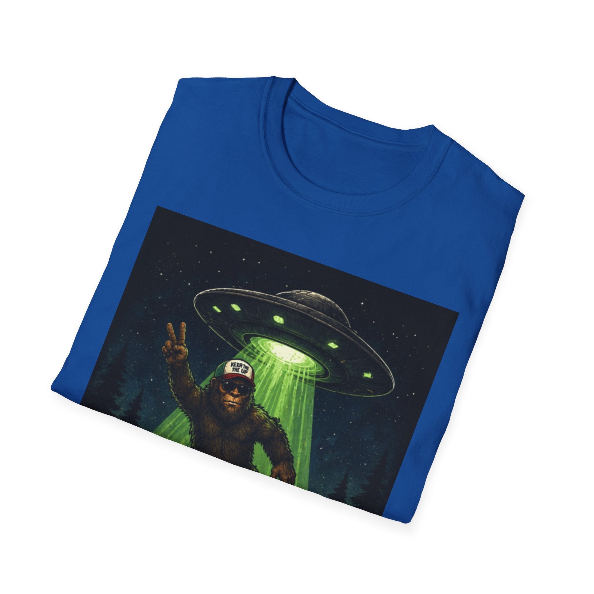 Bigfoot Abducted by UFO T-Shirt — Alien Encounter Graphic Tee