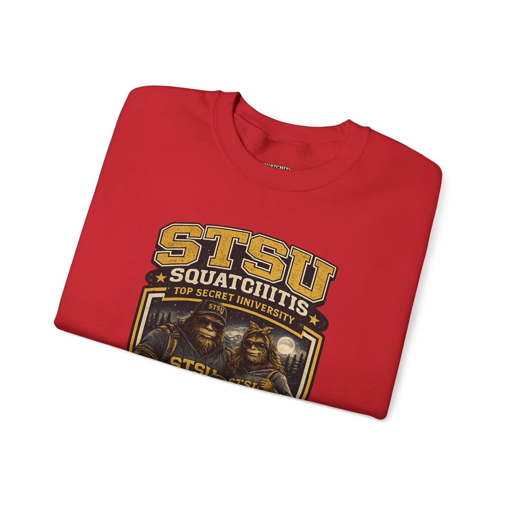 Squatchitis Top Secret University Bigfoot family Crewneck Sweatshirt