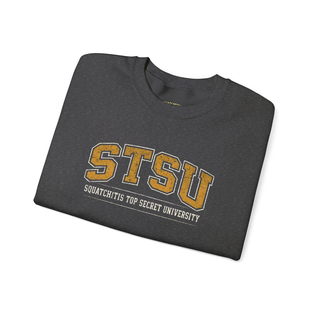 STSU Squatchitis Top Secret University Bigfoot Crewneck Sweatshirt