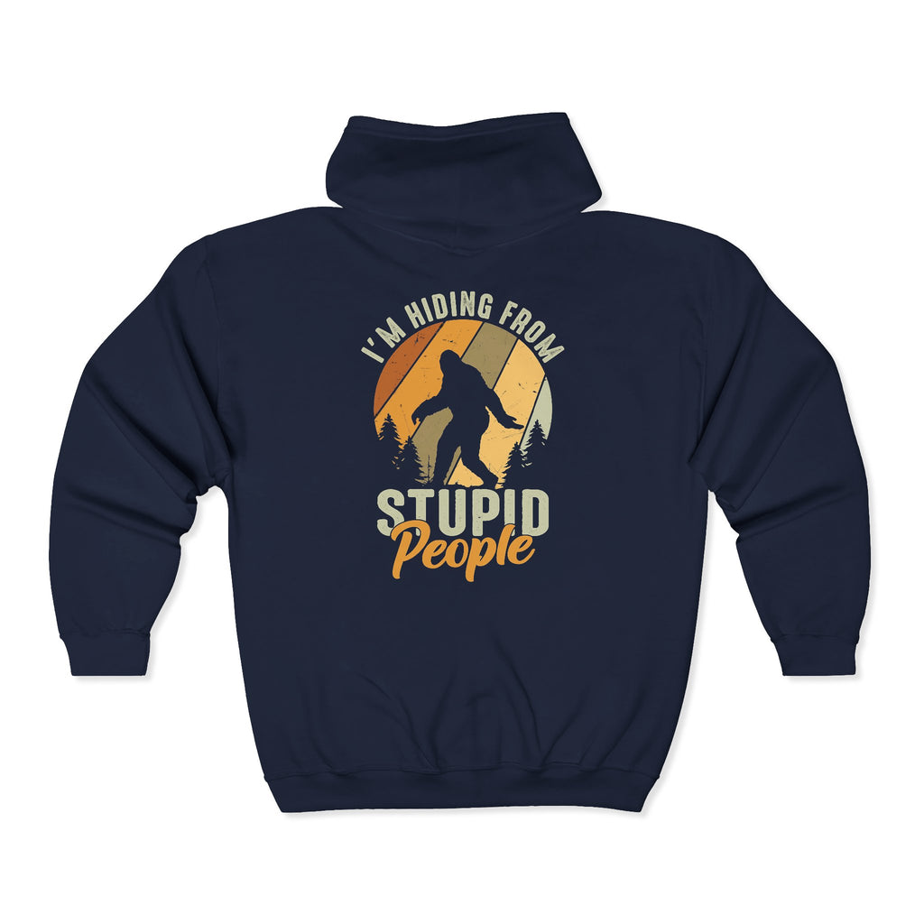 Bigfoot Hiding - Heavy Blend™ Full Zip Hooded Sweatshirt