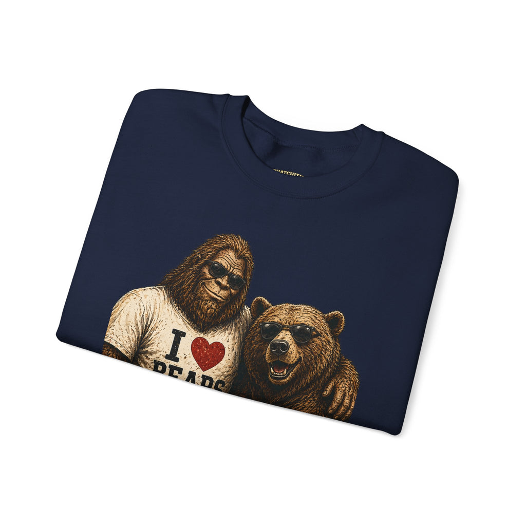 Squatchitis Top Secret University Bigfoot & son family Crewneck Sweatshirt